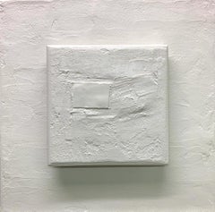 Composition plaster and cement N°2 by Gilbert Pauli - Acrylic on plaster 22x22