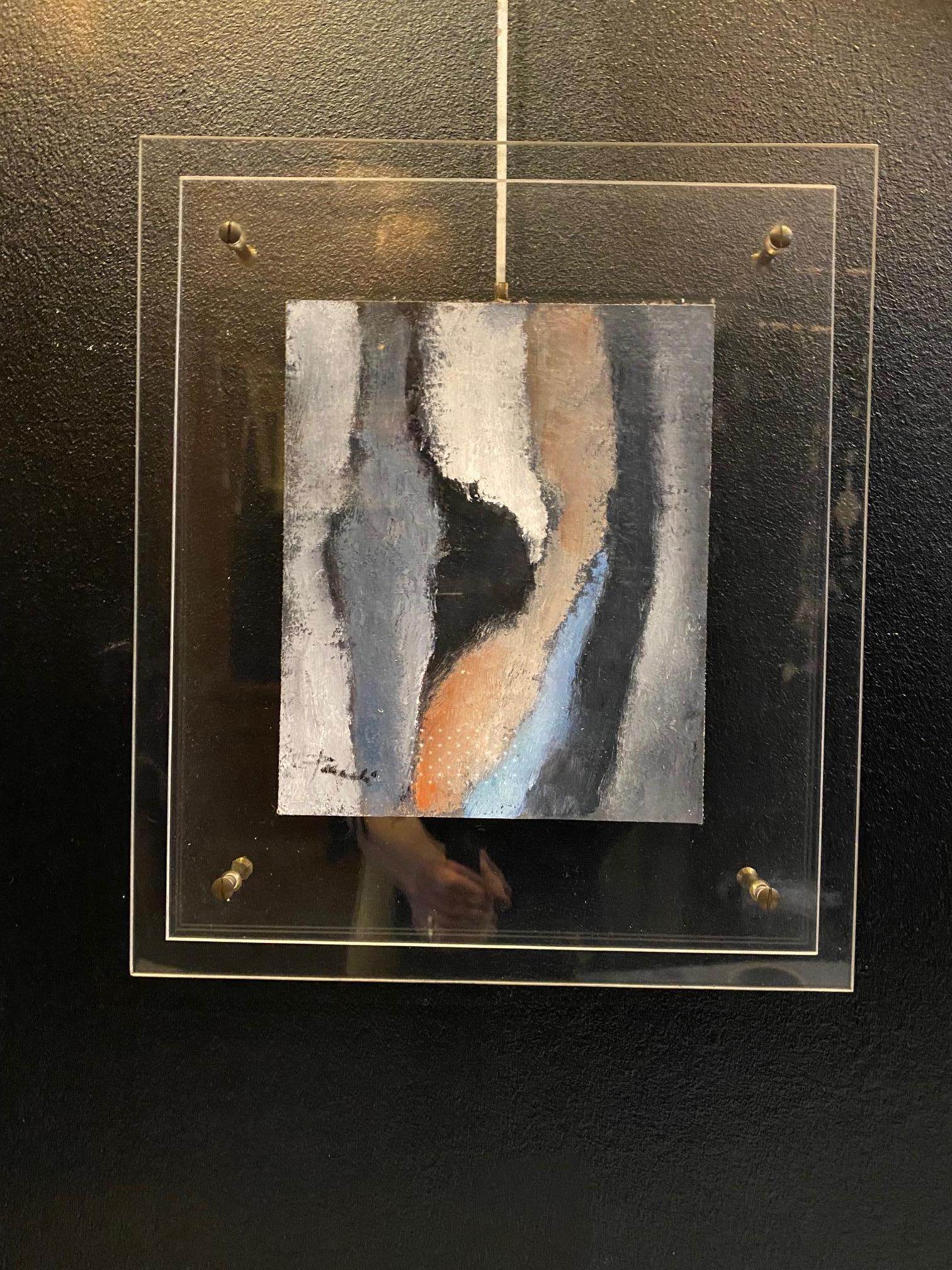 „Comprendre“ von Gilbert Pauli - Öl auf Leinwand 19x23 cm im Angebot 2