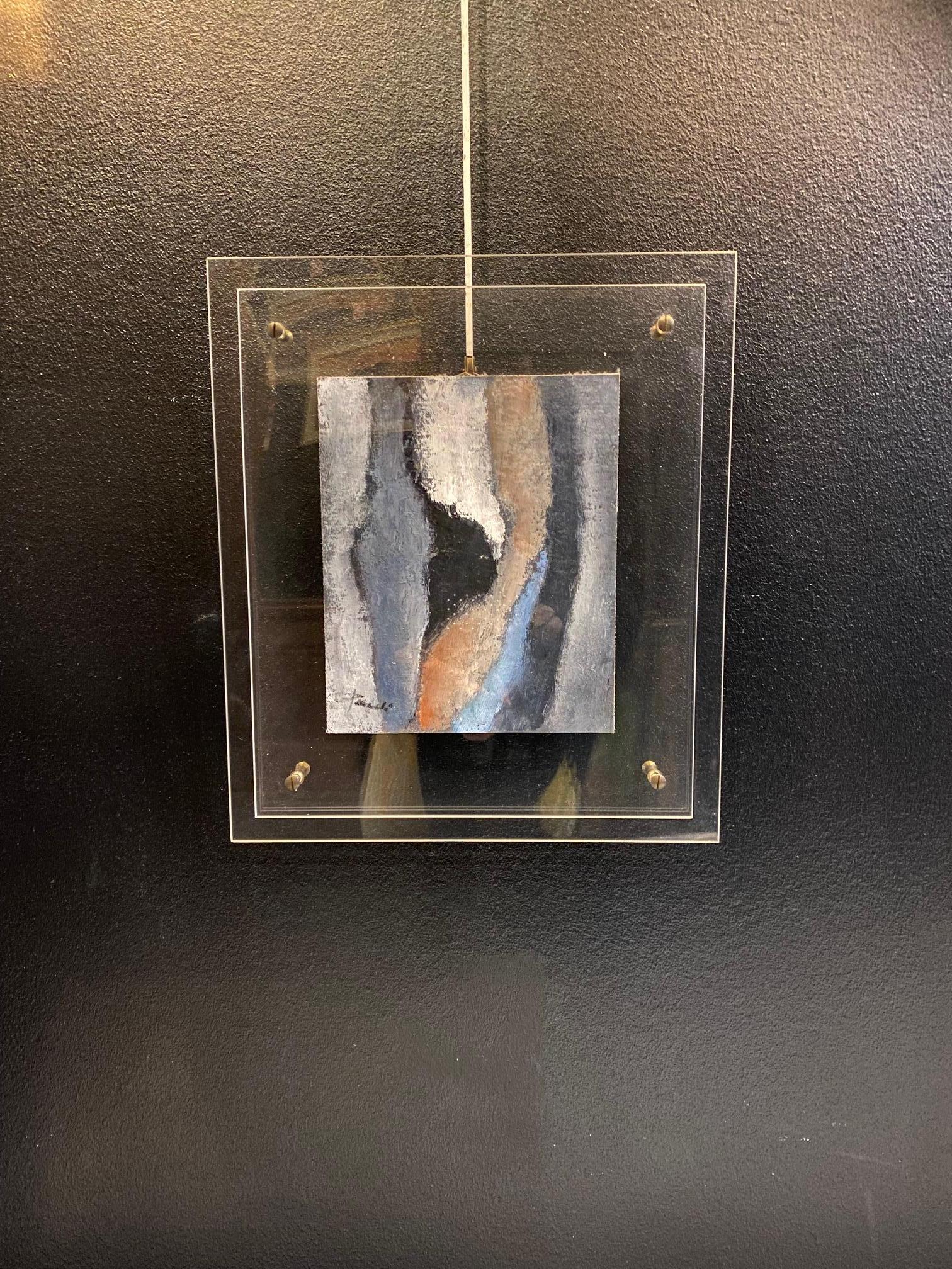 „Comprendre“ von Gilbert Pauli - Öl auf Leinwand 19x23 cm im Angebot 3
