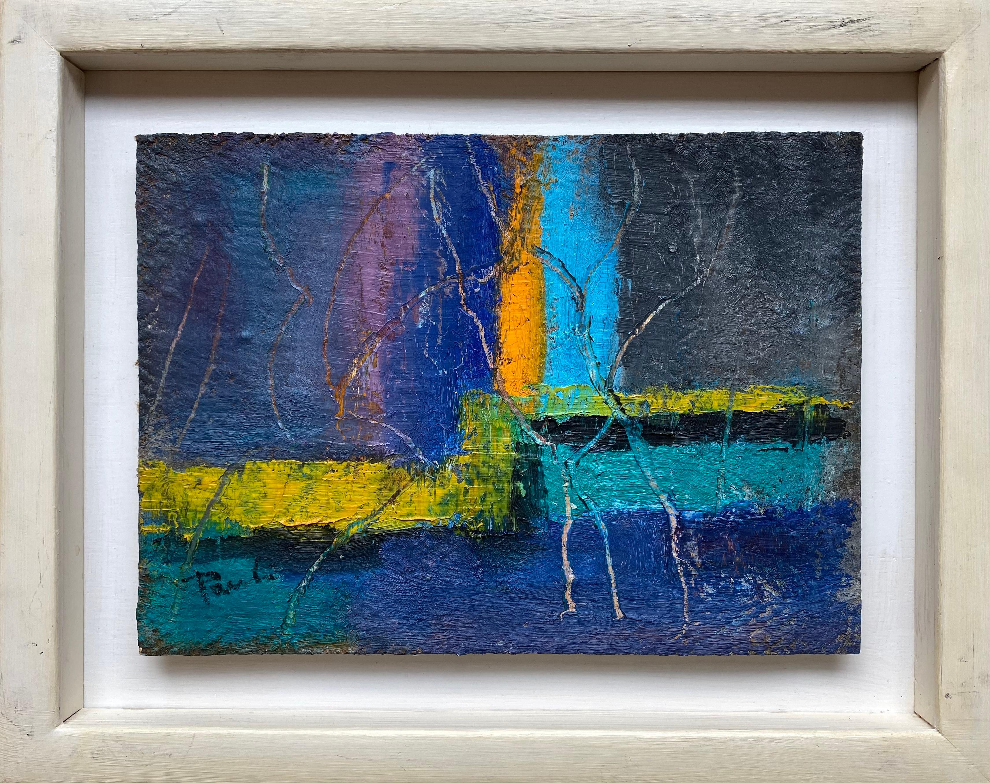 Oil on canvas glued on a c-us box 
Total size with frame 26x33x3 cm 
