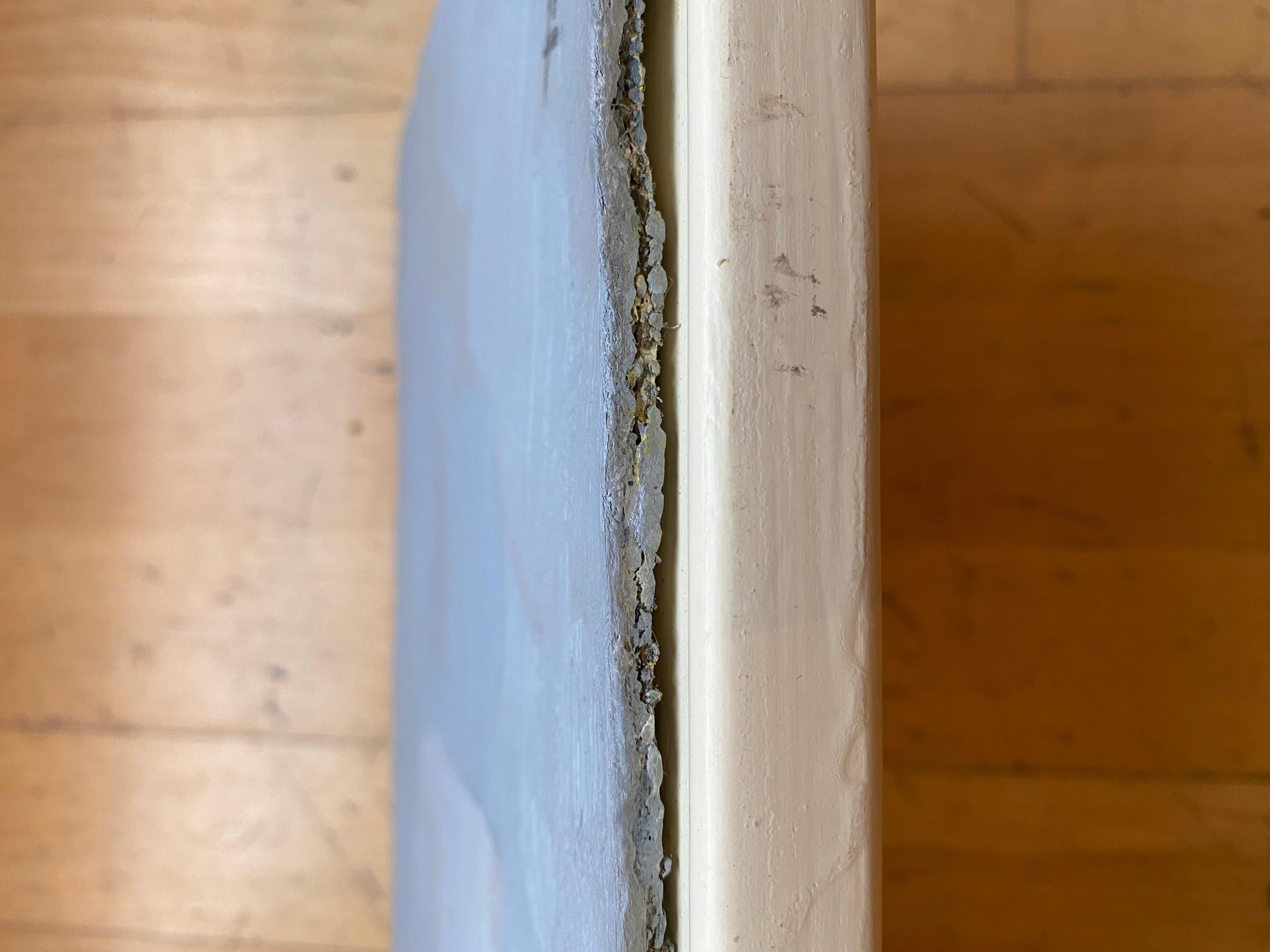 Abat-jour gris/bleu par Gilbert Pauli - Huile sur toile 21x29 cm en vente 5