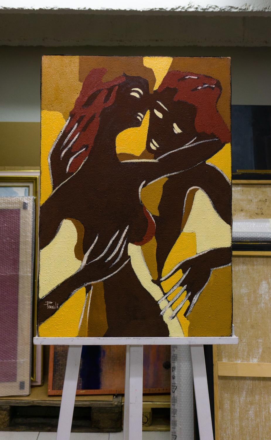 Love von Gilbert Pauli – Öl auf Leinwand 81x55 cm im Angebot 1