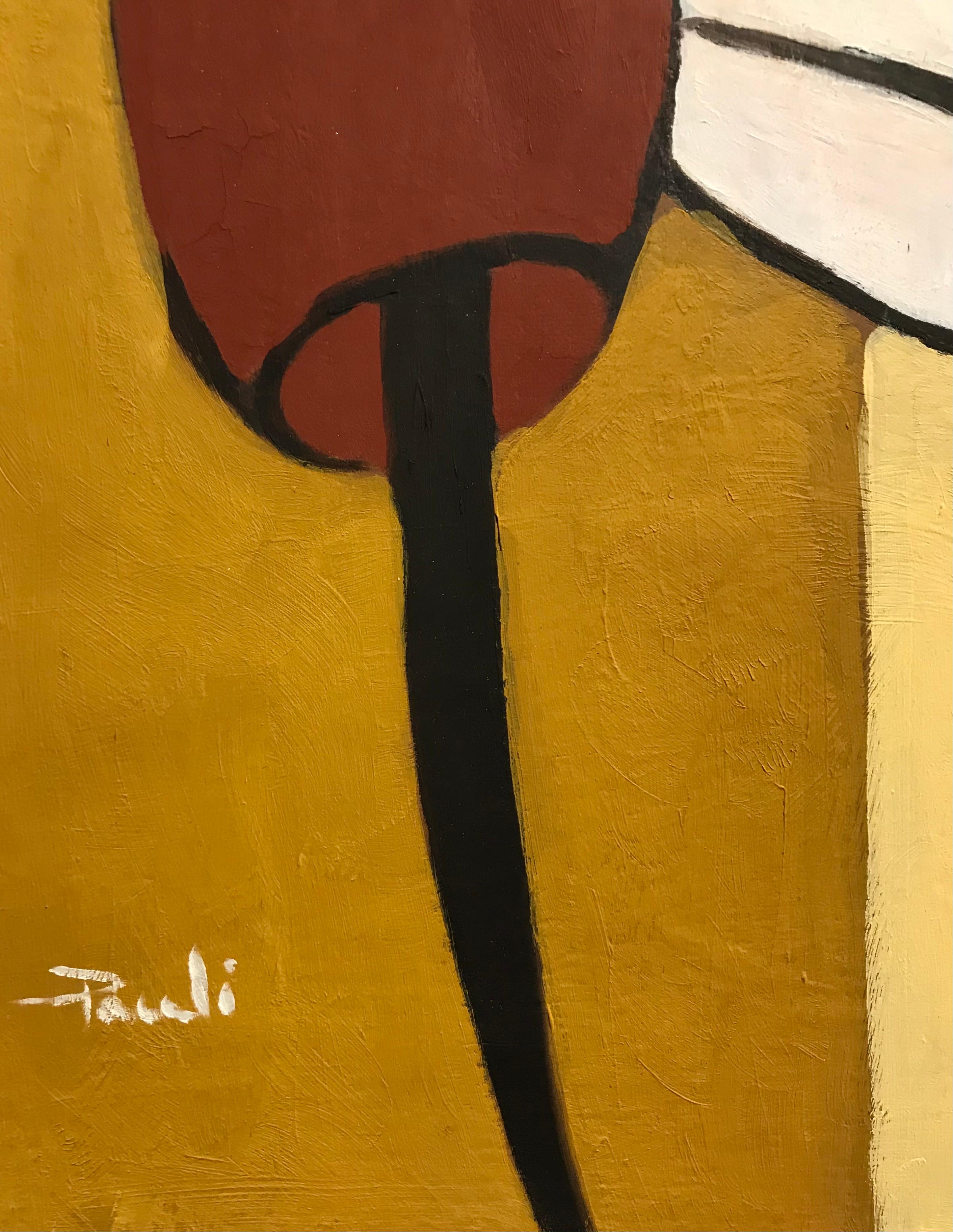 The umbrella by Gilbert Pauli - Öl auf leinwand 61x46 cm im Angebot 2