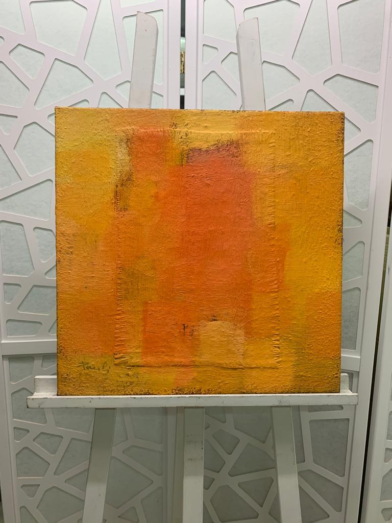 Mimulus by Gilbert Pauli - Oil on canvas 50x50 cm For Sale 1