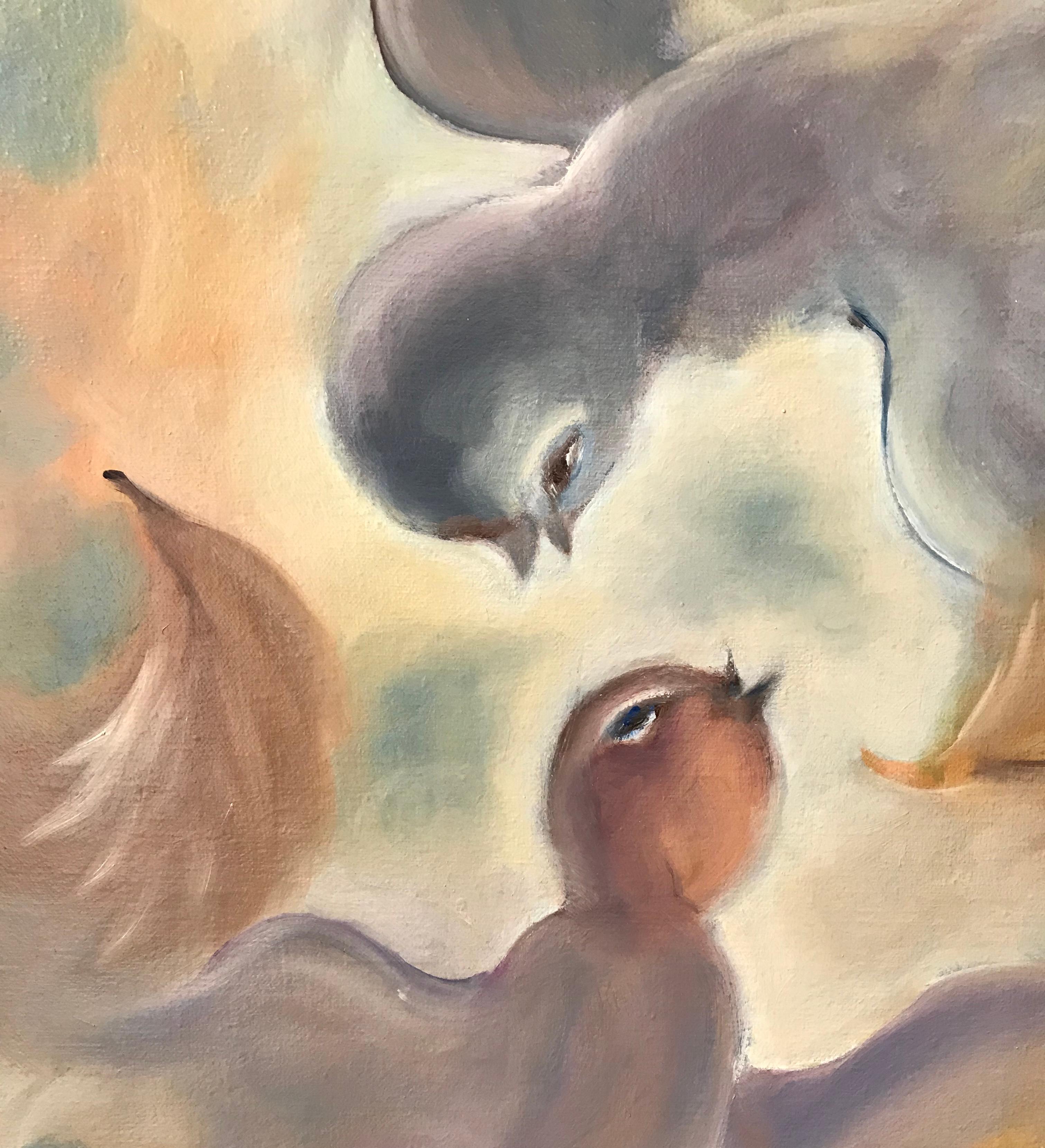 Courtship ritual - Brown Animal Painting by Gilbert Pauli