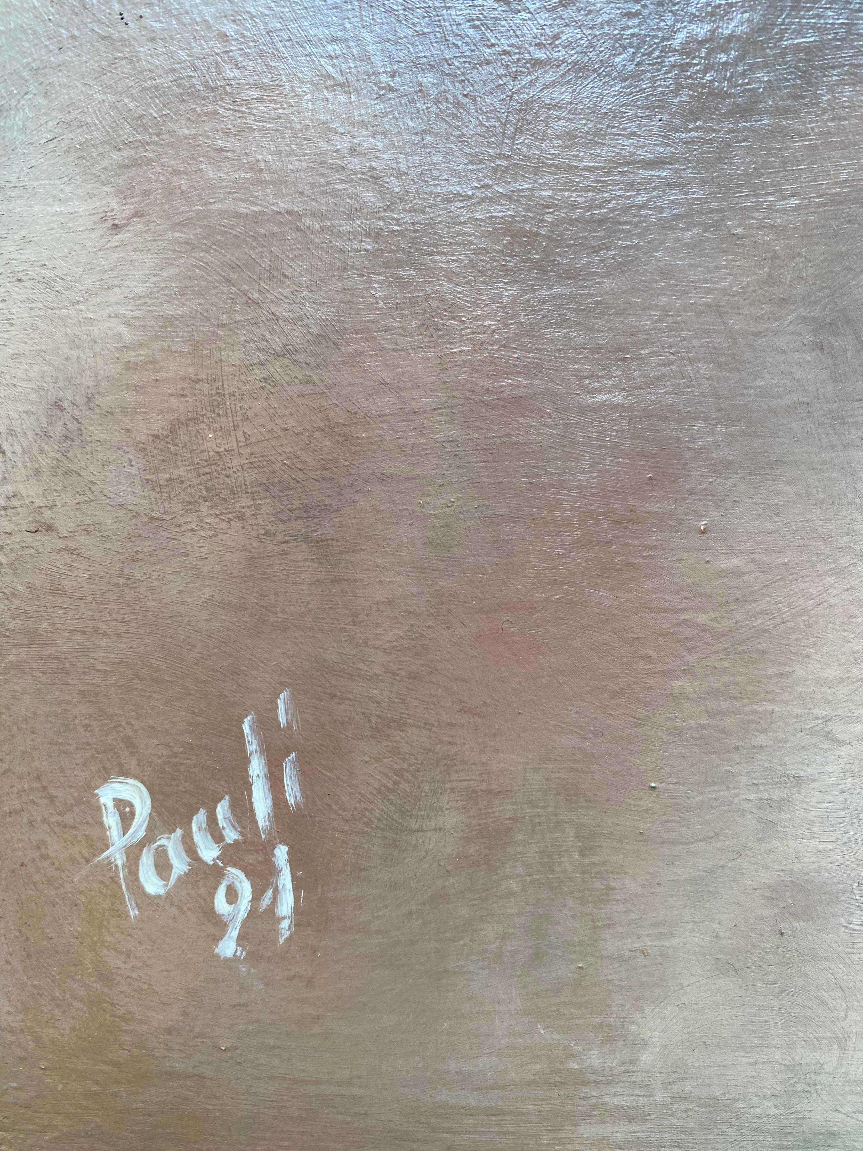 Cascade au pastel de Gilbert Pauli - Huile sur toile 27x35 cm en vente 3