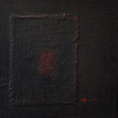 Friedensfahnen n°83 von Gilbert Pauli - Öl auf Leinwand 40x40 cm