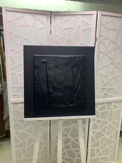 Plaster composition by Gilbert Pauli - Acrylic paint on plaster 42x42 cm