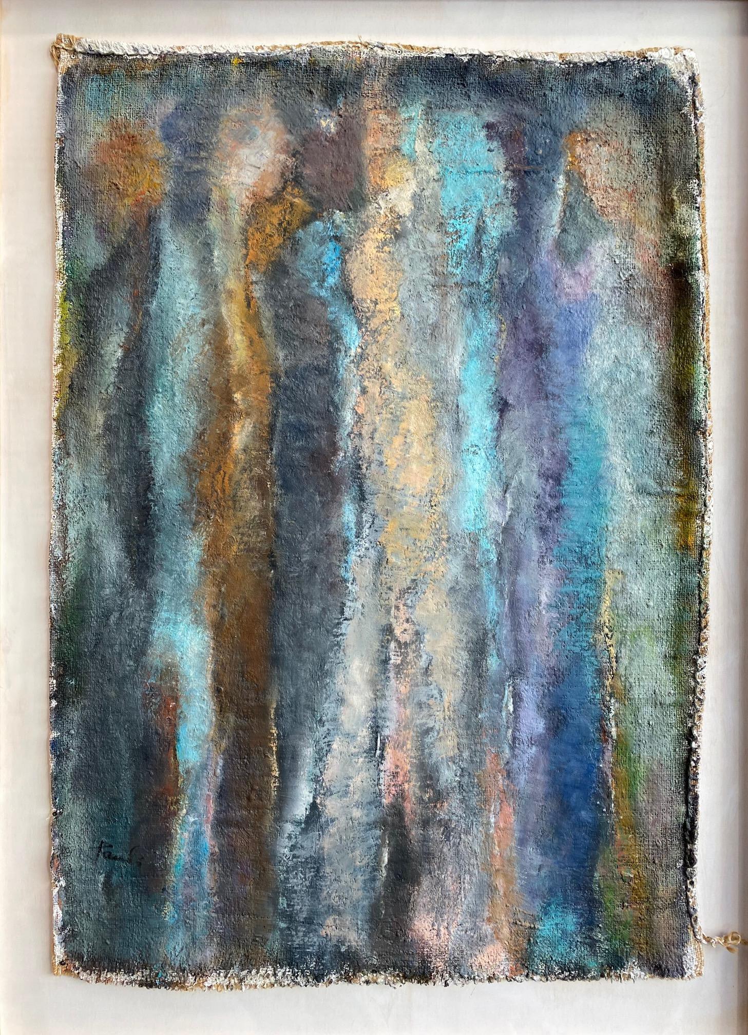 „Recueillir“ von Gilbert Pauli – Öl auf Leinwand 100x70 cm im Angebot 3