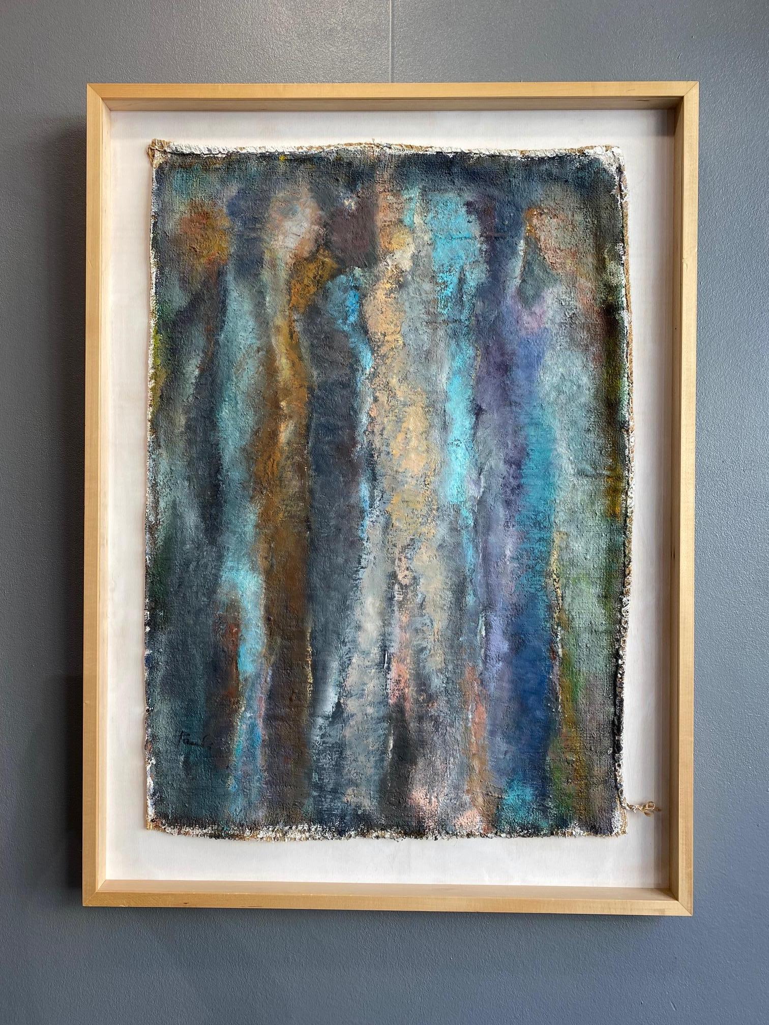 „Recueillir“ von Gilbert Pauli – Öl auf Leinwand 100x70 cm im Angebot 4