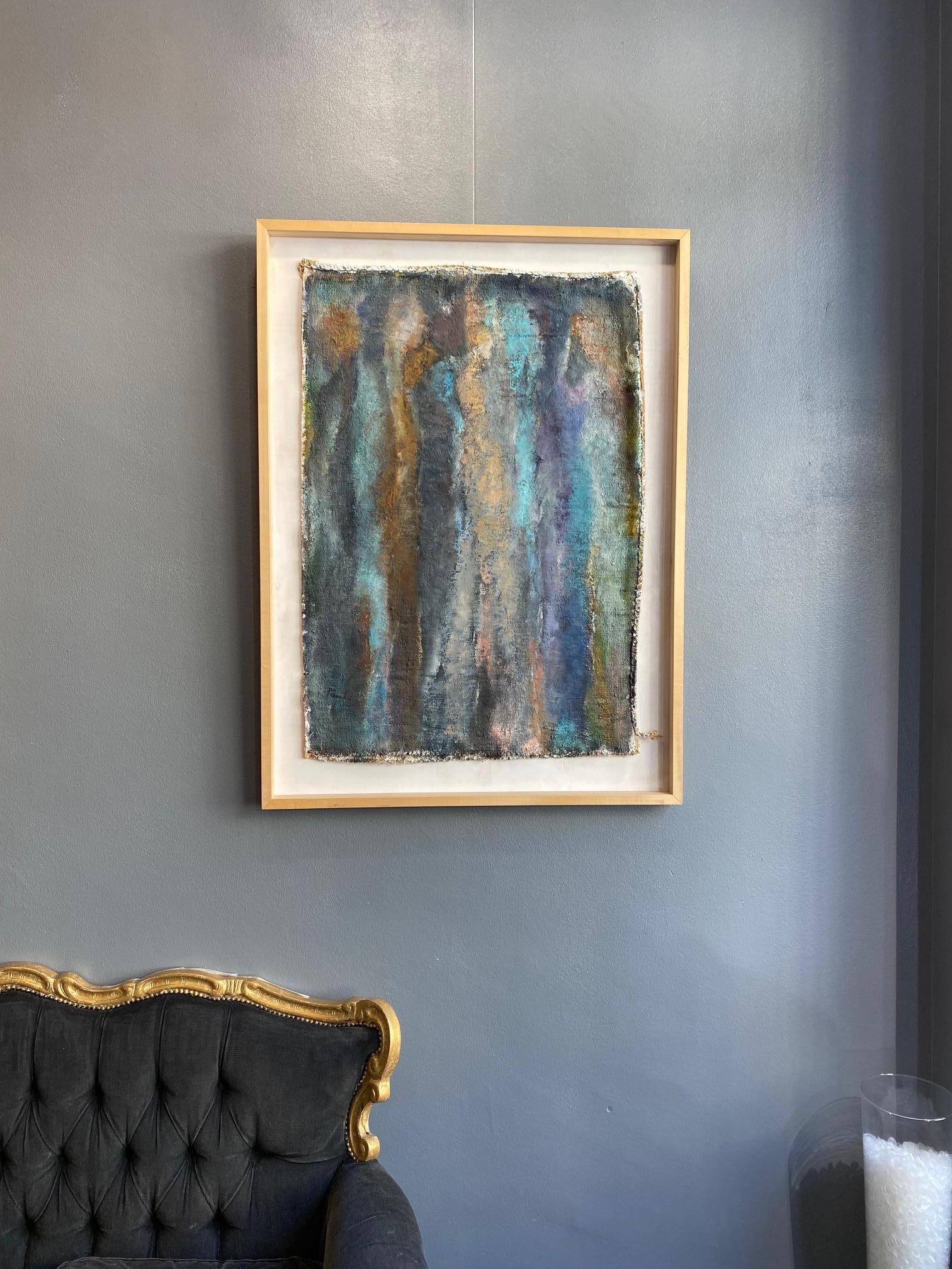„Recueillir“ von Gilbert Pauli – Öl auf Leinwand 100x70 cm im Angebot 5
