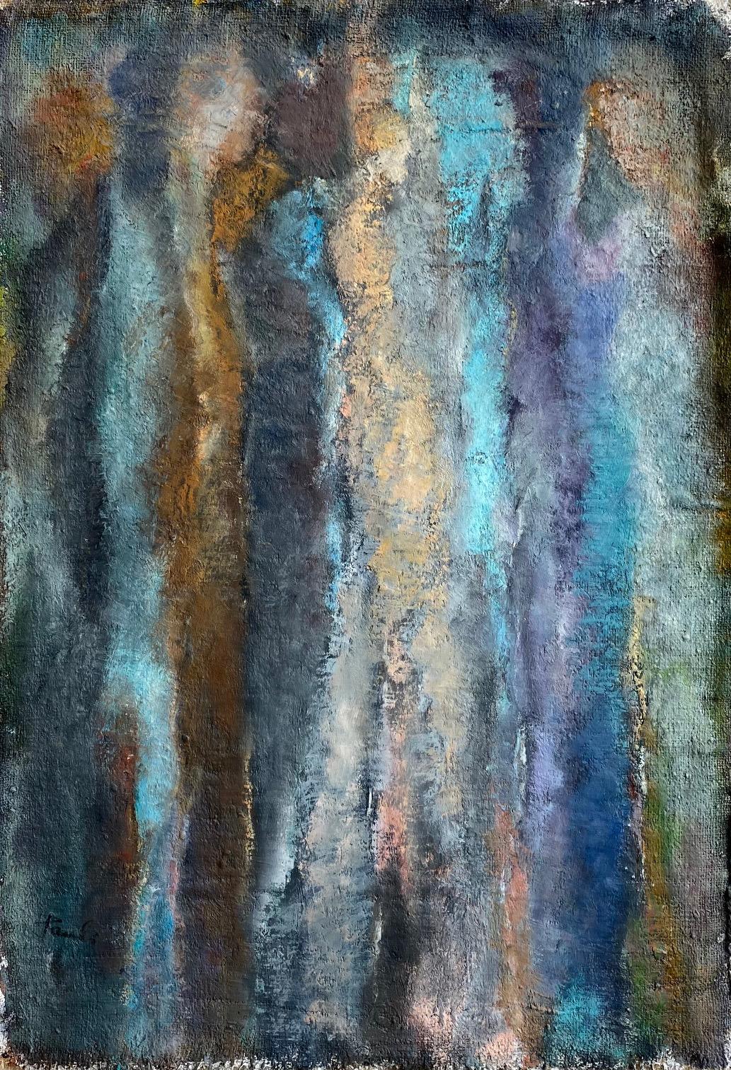 Ölfarbe auf Sackleinen mit C-us Rahmen. 
Die Größe mit Rahmen beträgt 115 x 85 cm 