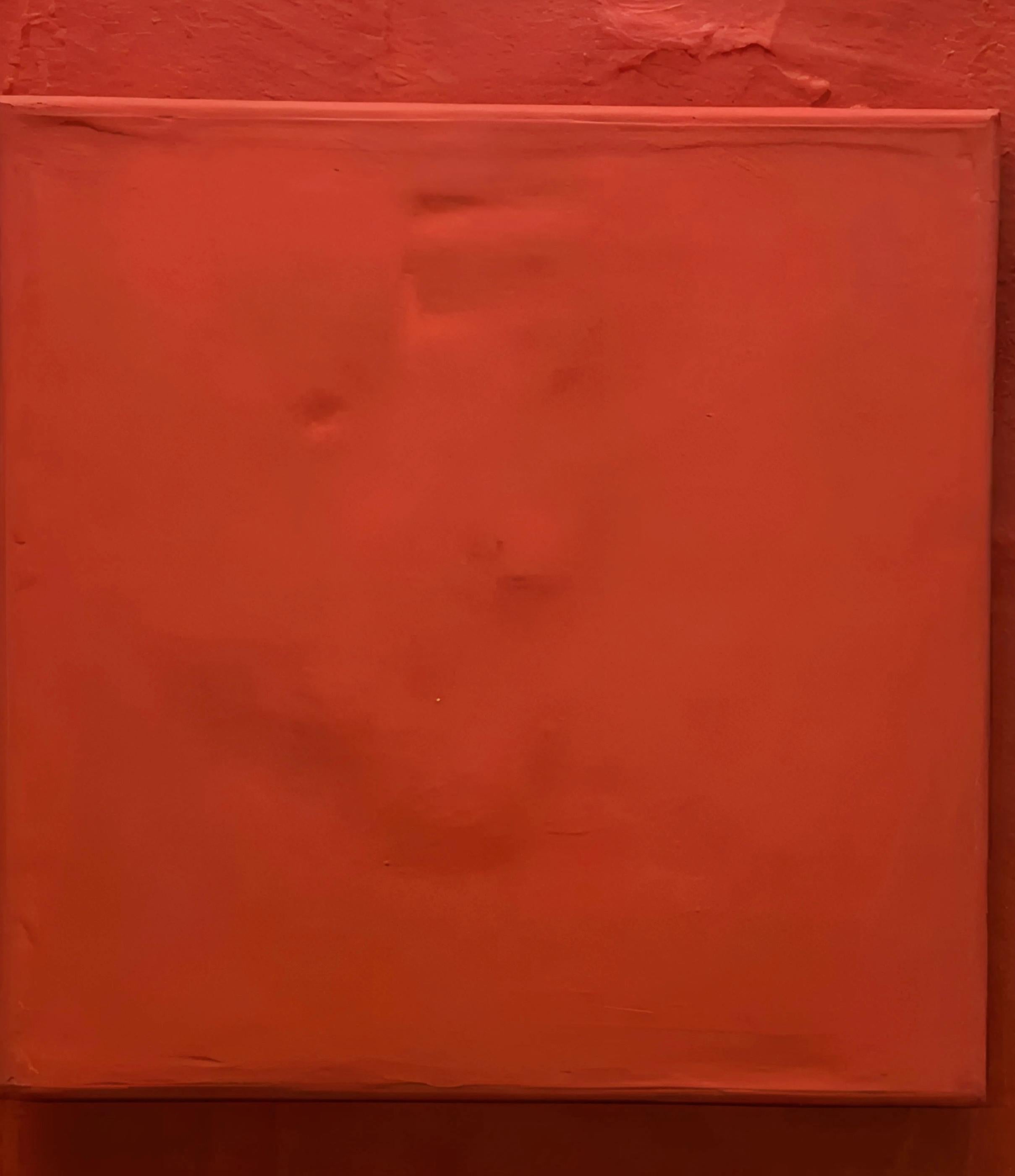Roter Gips von Gilbert Pauli - Acryl auf Gips 32x32 cm im Angebot 5
