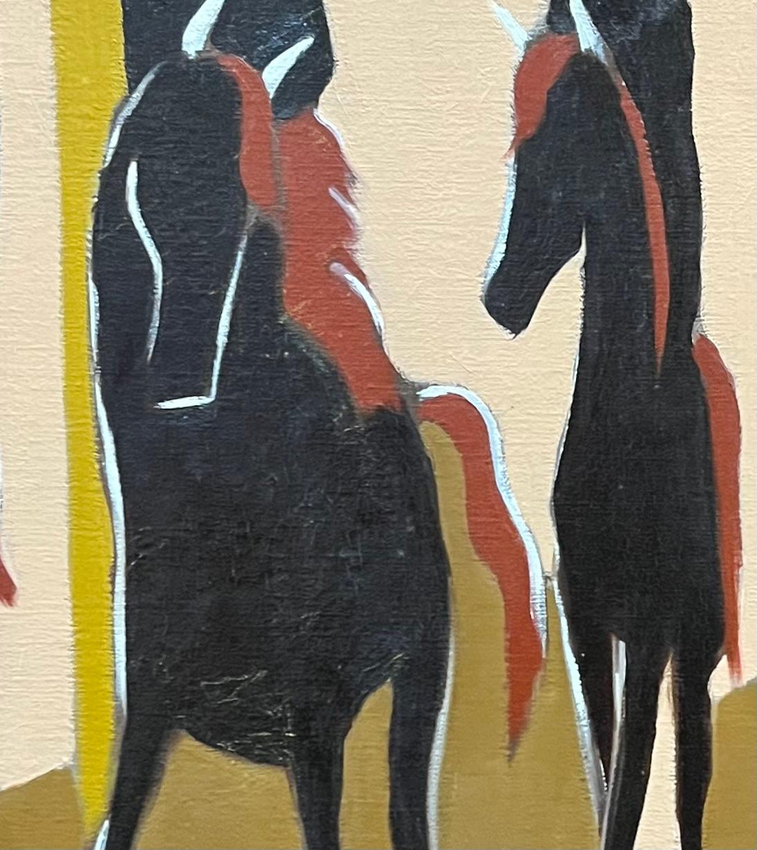 « The Horsemen of the Apocalypse » de Gilbert Pauli - huile sur toile 50x65 cm en vente 4