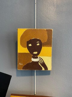 The slave Halskette von Gilbert Pauli - Öl auf Leinwand 29x29 cm