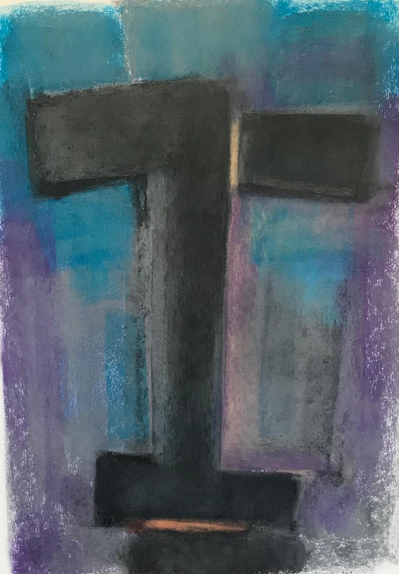 Visage de l'âme n°5 de Gilbert Pauli - Pastel sur papier 56x76 cm