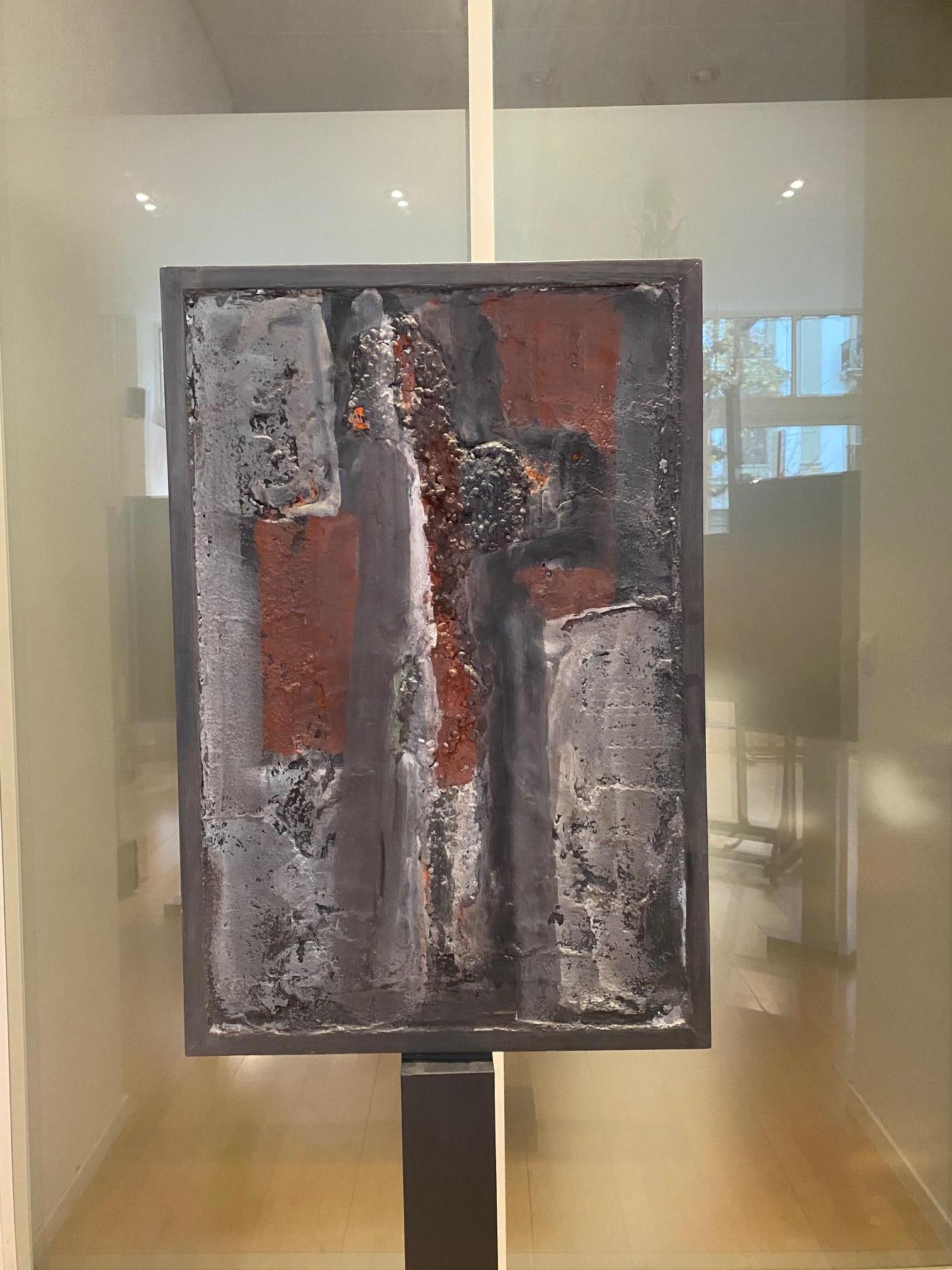 Art in motion n°16 by Gilbert Pauli - Sculpture concrete 64x96 cm For Sale 1