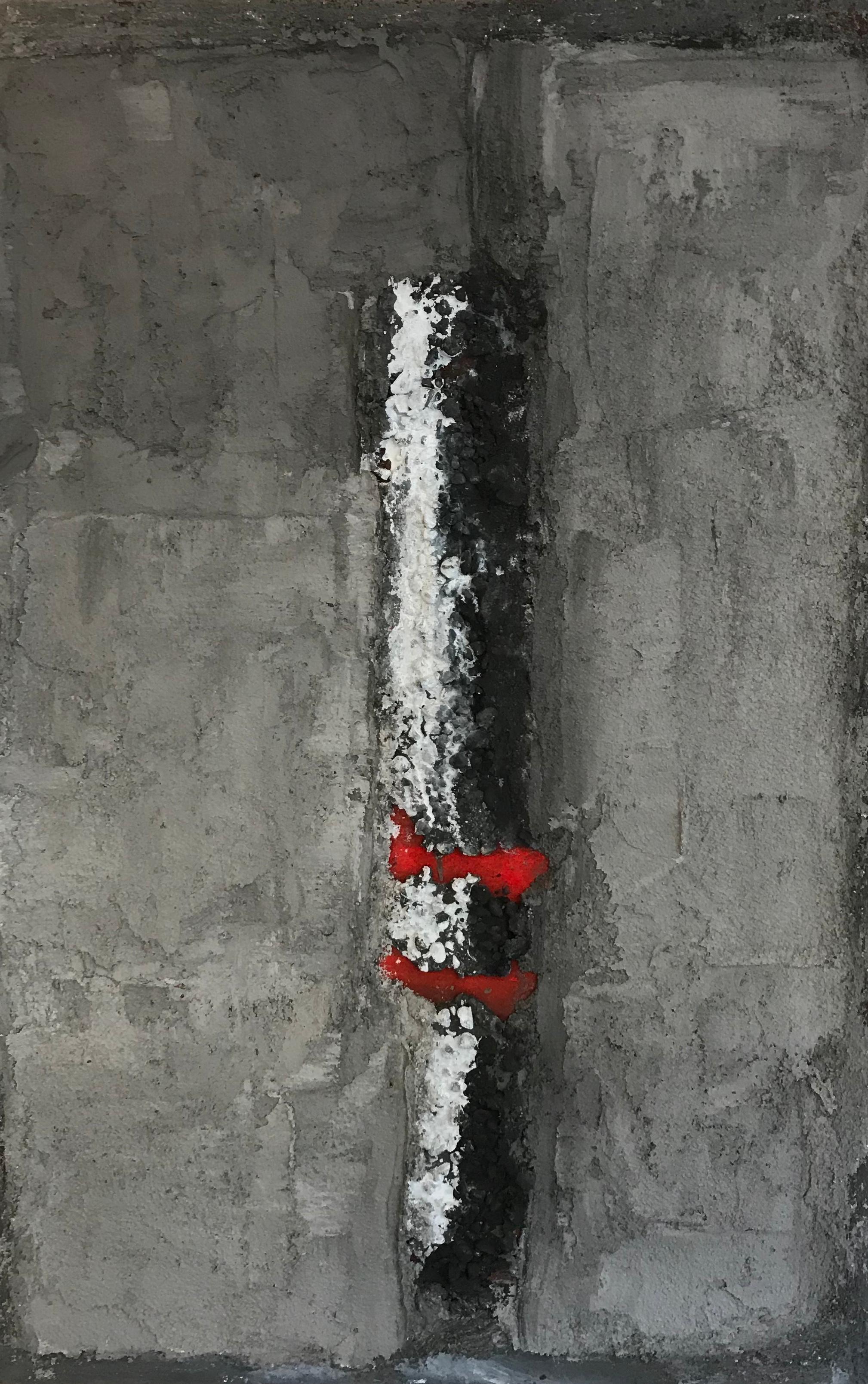 Kunst in Bewegung n°3 von Gilbert Pauli - Acryl und Beton 65x97 cm