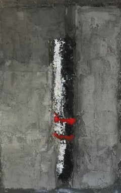 Art en mouvement n°3 de Gilbert Pauli - Acrylique et béton 65x97 cm