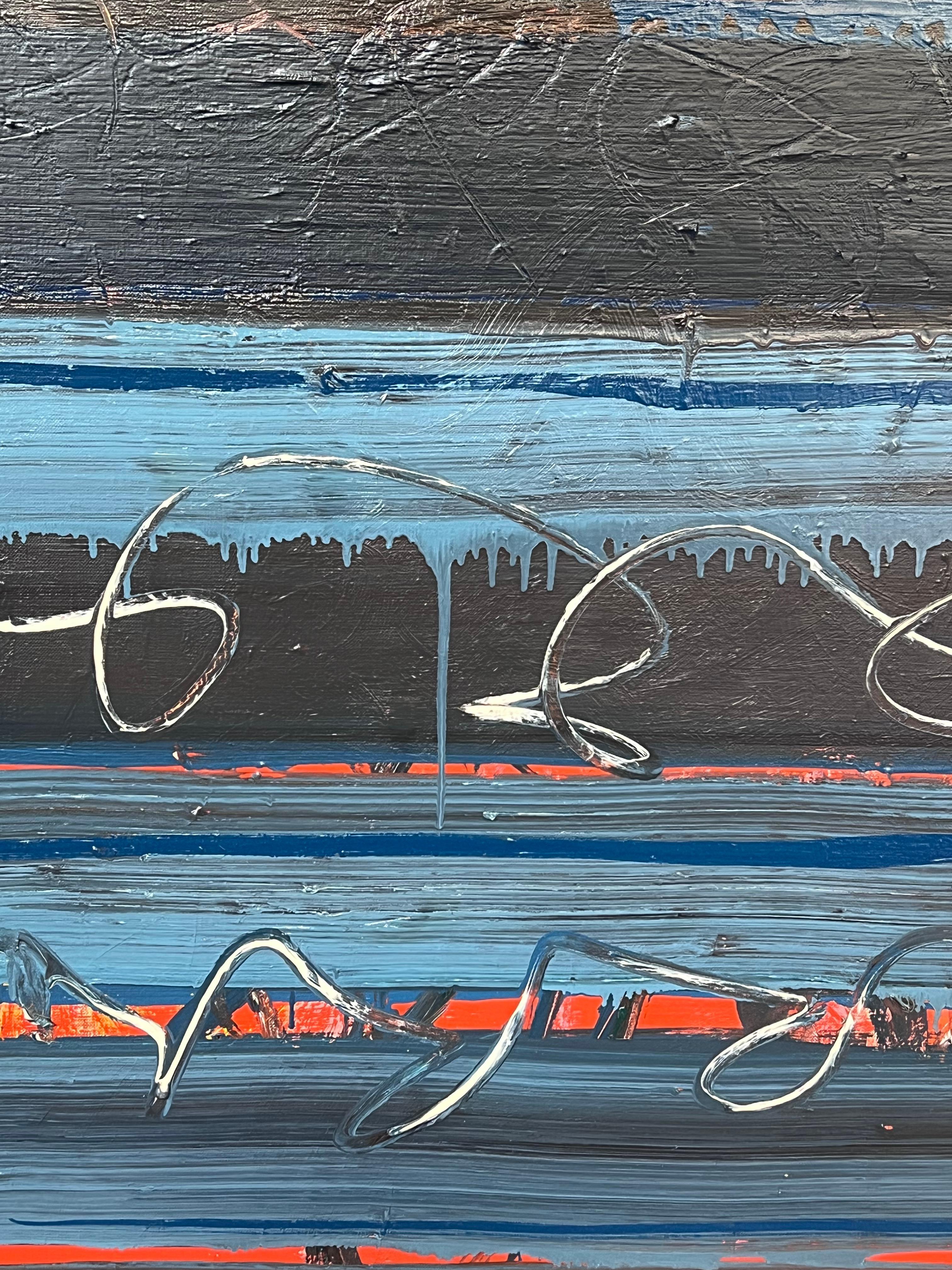 Abstrakt-expressionistische Komposition
unterzeichnet von Gilbert Pelissier (Franzose, geboren 1924)
Ölgemälde auf Leinwand, ungerahmt
datiert 68'
Größe der Leinwand: 35,5 x 45,5 Zoll
Verso beschriftet
Zustand: insgesamt sehr gut, ein paar kleinere