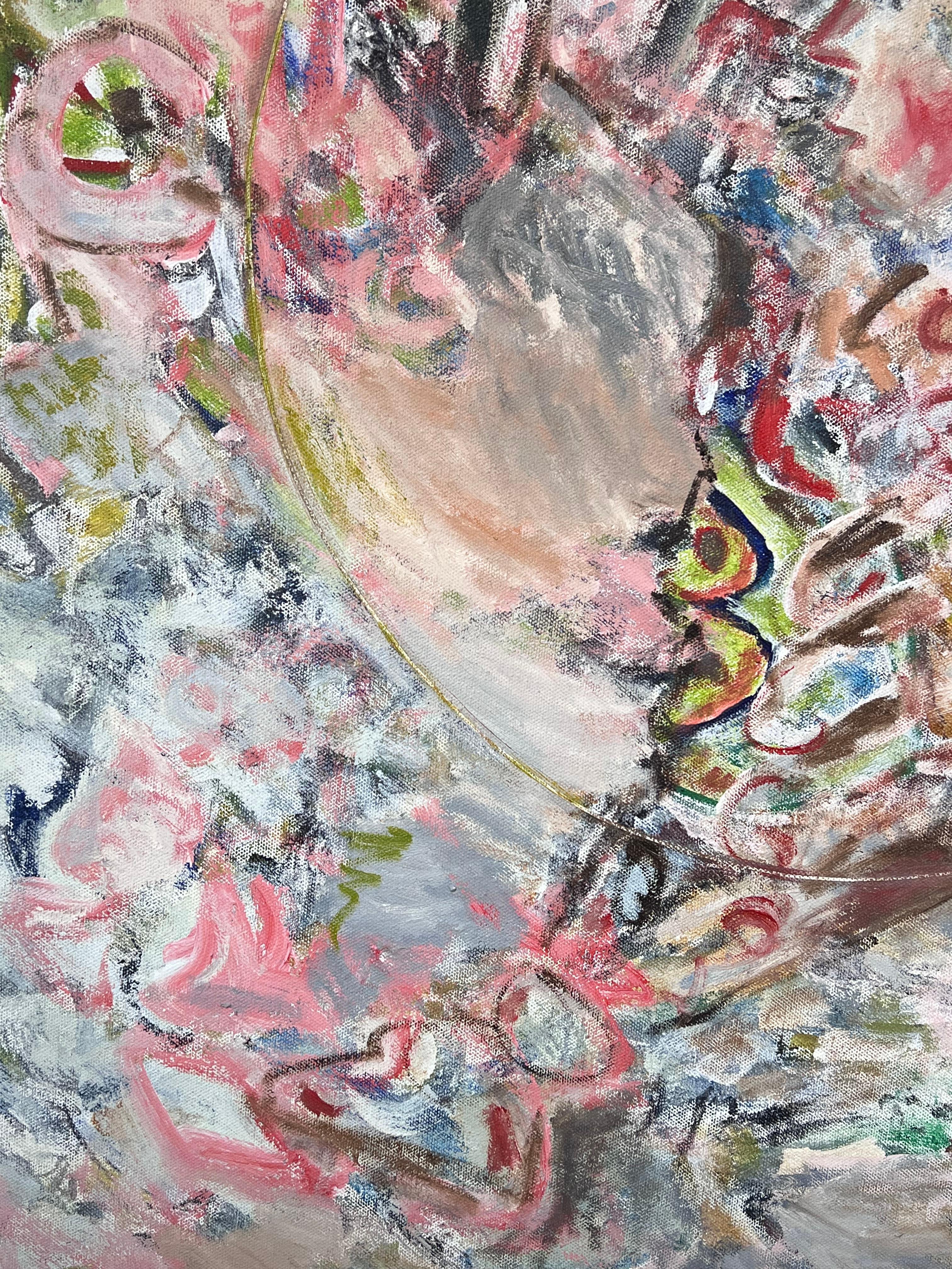 Abstrakt-expressionistische Komposition
unterzeichnet von Gilbert Pelissier (Franzose, geboren 1924)
Ölgemälde auf Leinwand, ungerahmt
von 87'
Größe der Leinwand: 45,5 x 35 Zoll
Verso beschriftet
Zustand: insgesamt sehr gut, ein paar kleinere