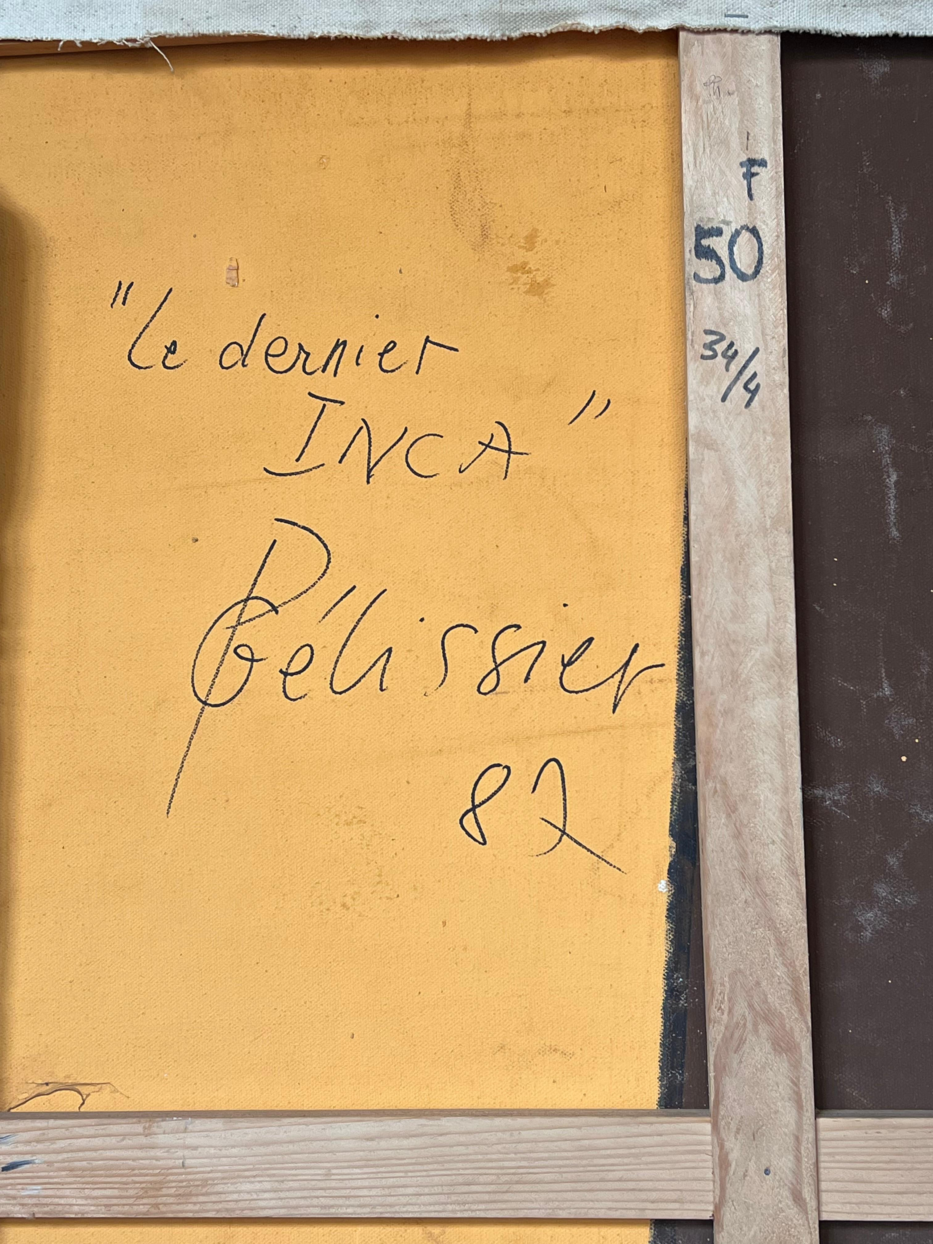 Circus-Figur, die Reifen hält, in lebhaftem, abstraktem, französischem Gemälde des 20. Jahrhunderts im Angebot 1