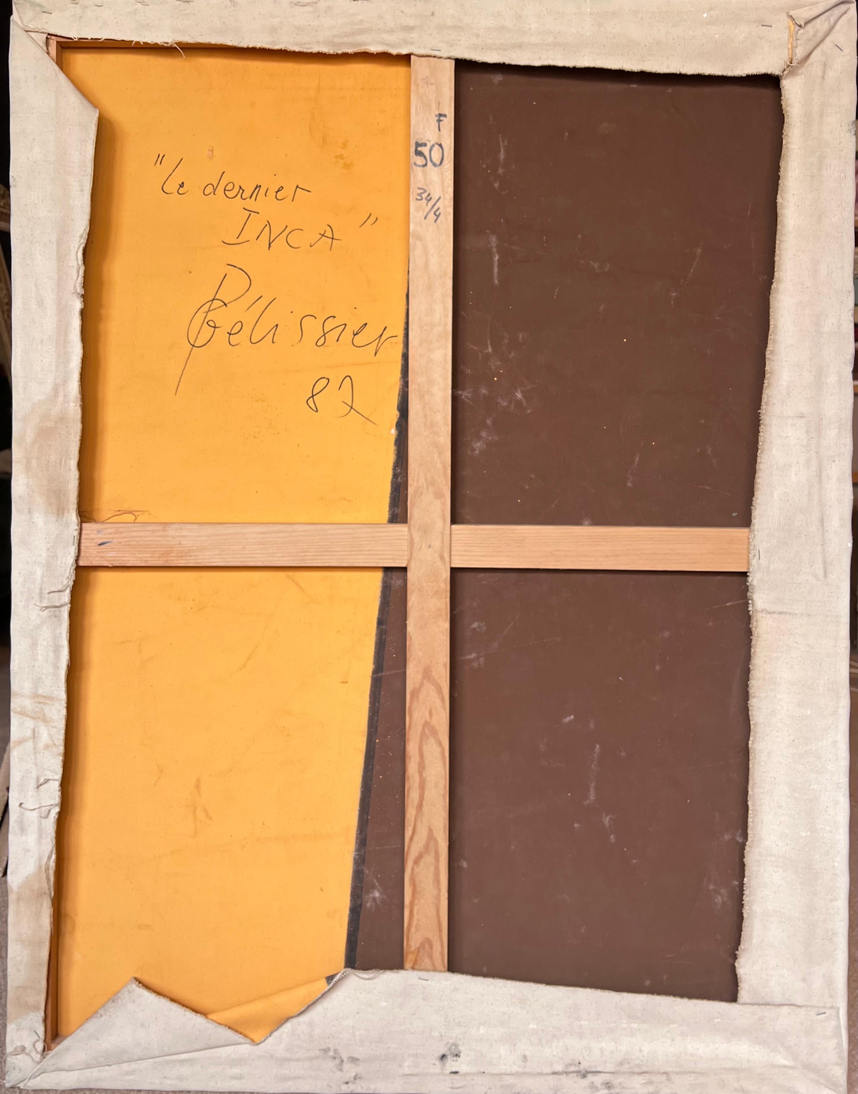 Circus-Figur, die Reifen hält, in lebhaftem, abstraktem, französischem Gemälde des 20. Jahrhunderts im Angebot 2