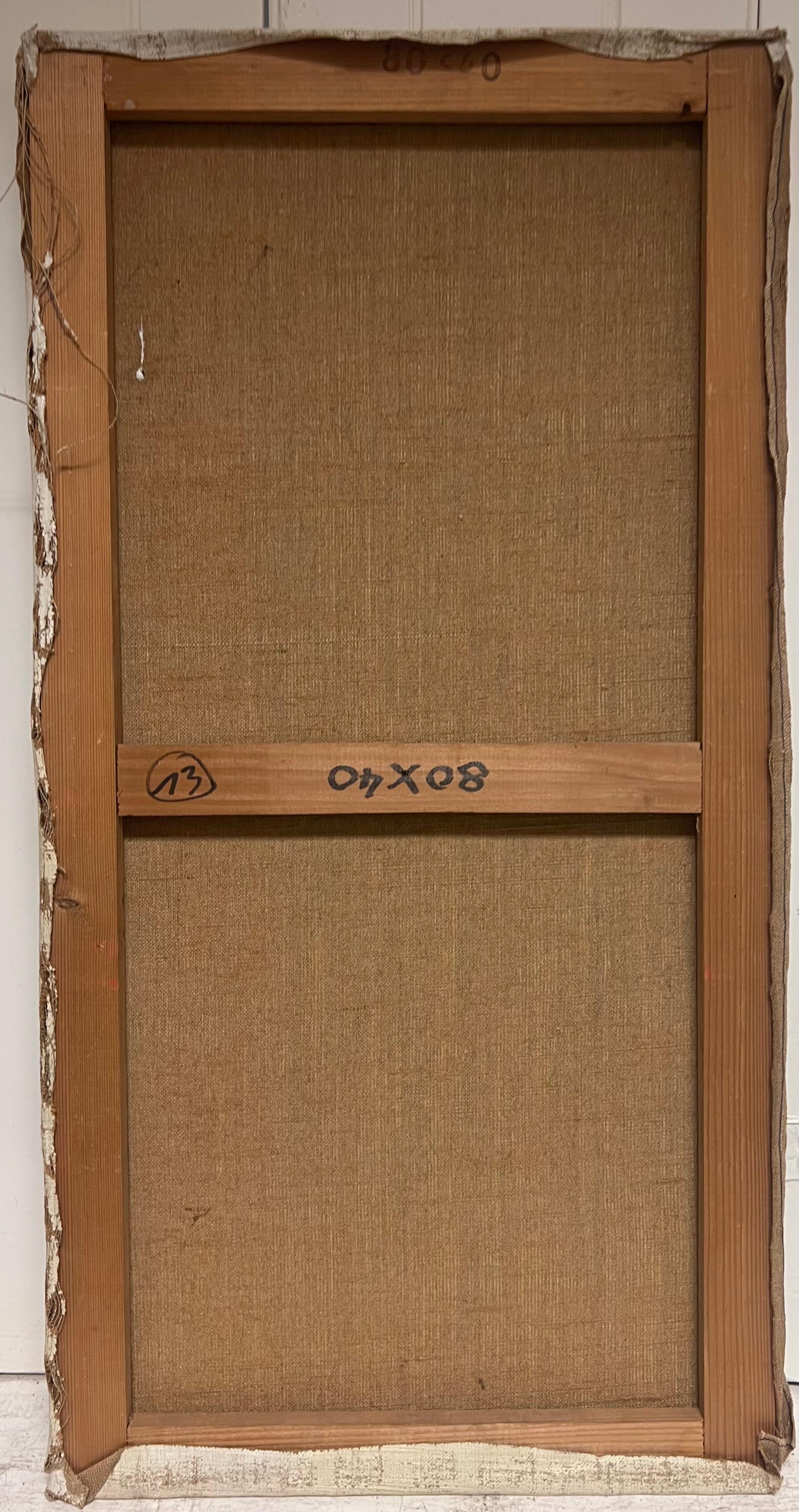 Pittura astratta del XX secolo francese dai toni scuri e marroni della terra in vendita 3
