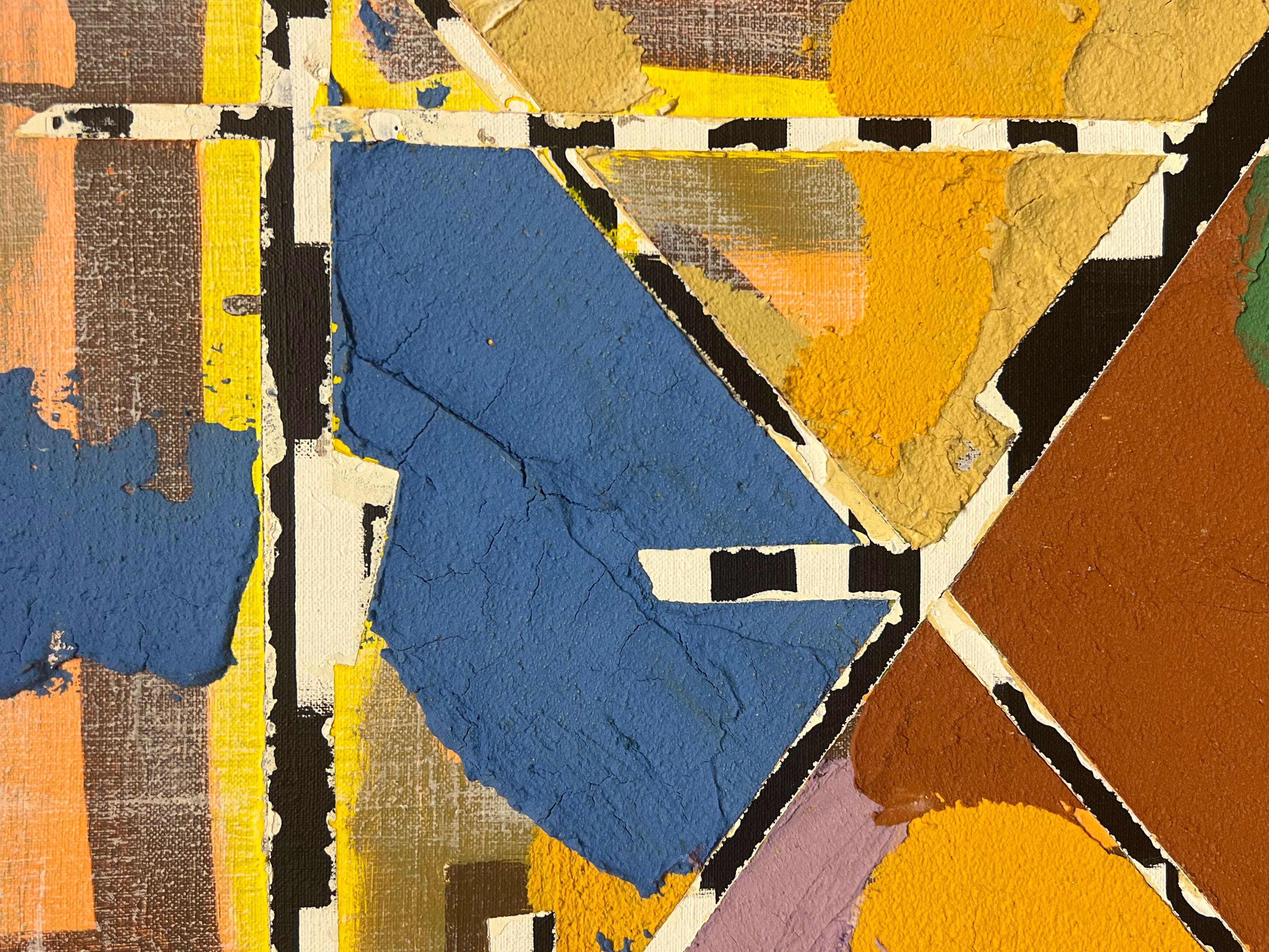 Pittura astratta francese degli anni '70 su tela, firmata e datata - Painting Espressionismo astratto di Gilbert Pelissier