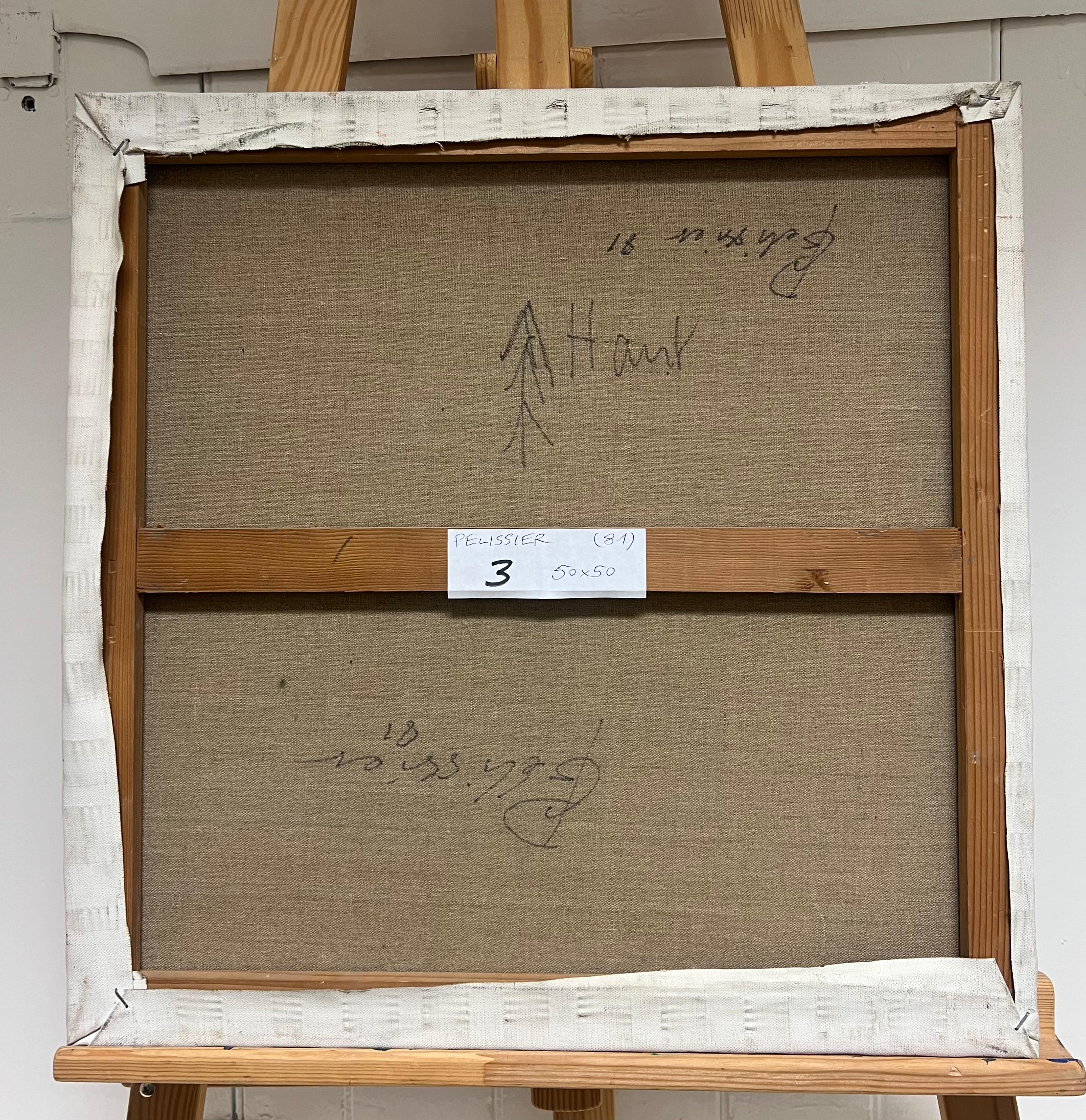 Quadri e forme geometriche astratte francesi degli anni '80 su tela firmate in vendita 5