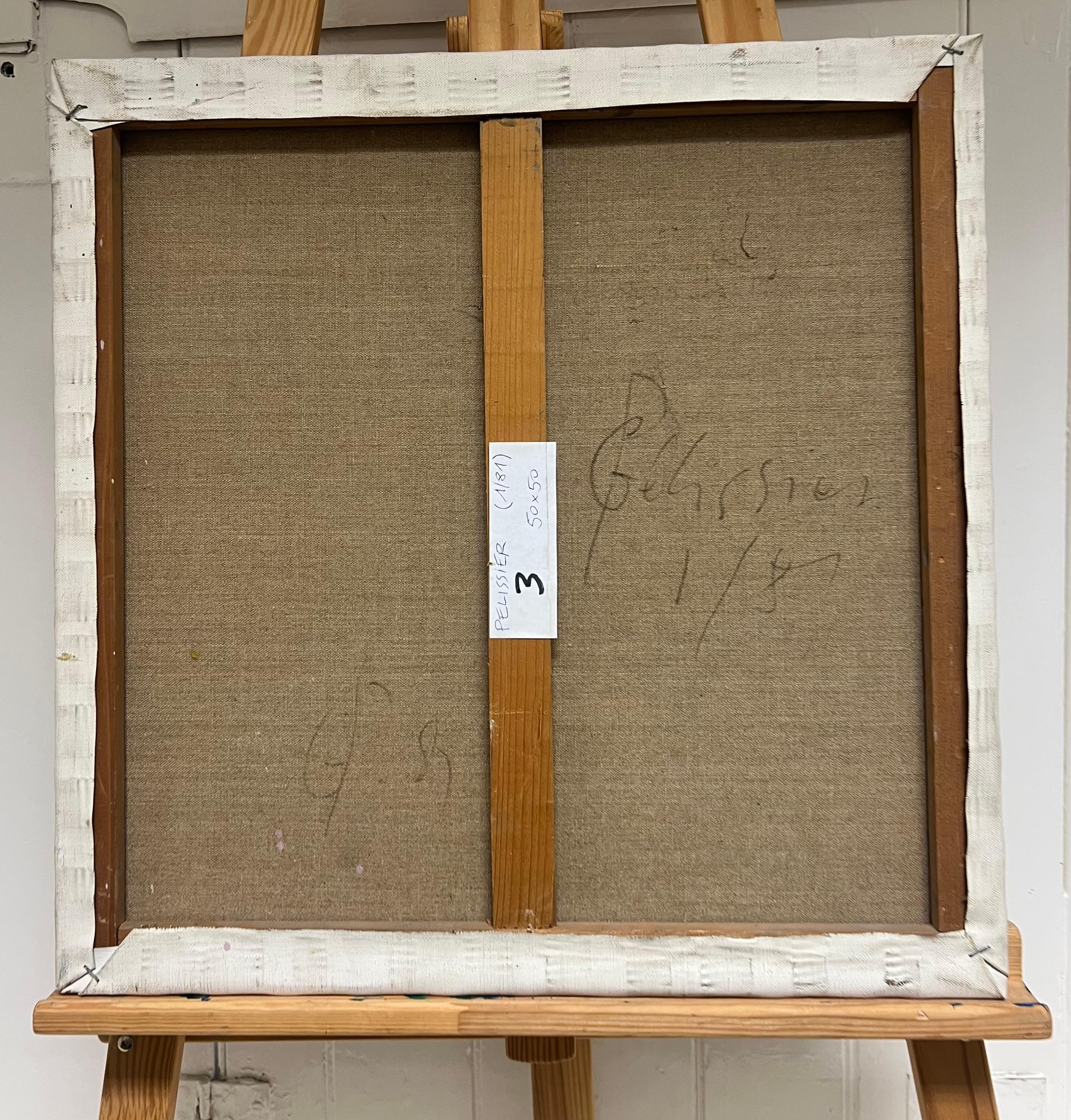 Pittura a olio su tela con composizione astratta del XX secolo in vendita 5