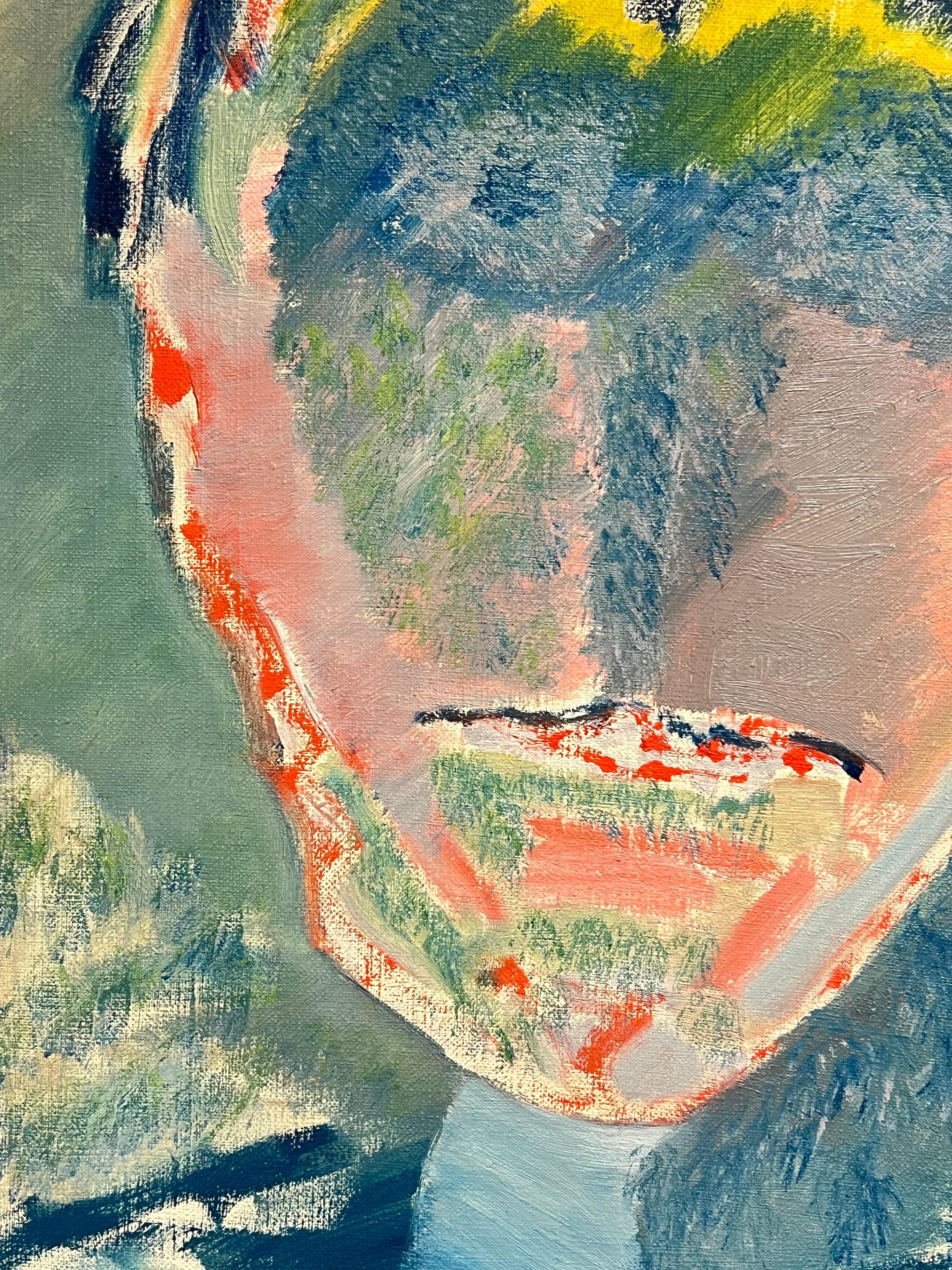 Composizione espressionista astratta
di Gilbert Pelissier (francese, nato nel 1924)
firmato, titolato verso
dipinto a olio su tela, senza cornice
dimensioni della tela: 24 x 20 pollici
condizioni: complessivamente molto buone, alcuni lievi graffi