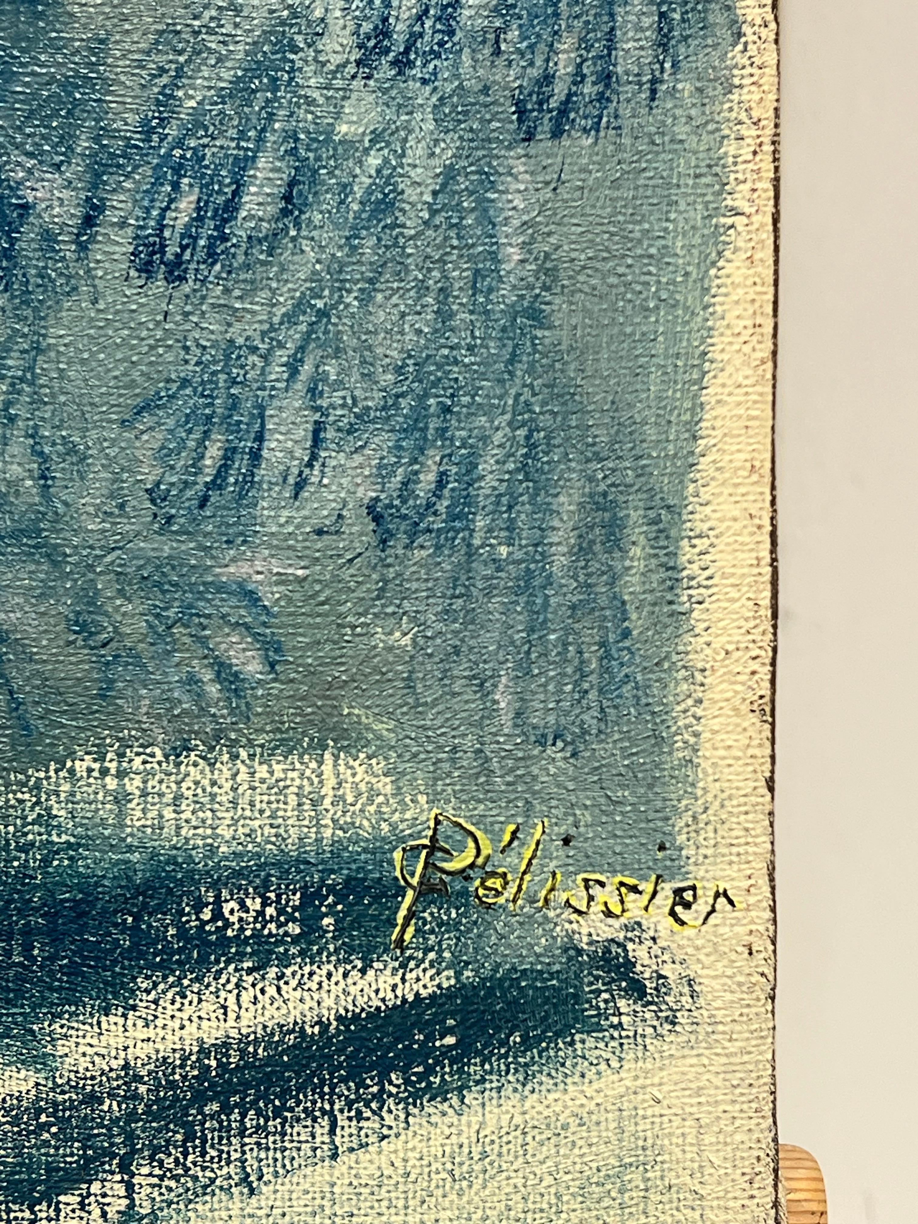 Quadro astratto di testa di figura del 20° secolo francese, dipinto a olio di grandi dimensioni su tela in vendita 3