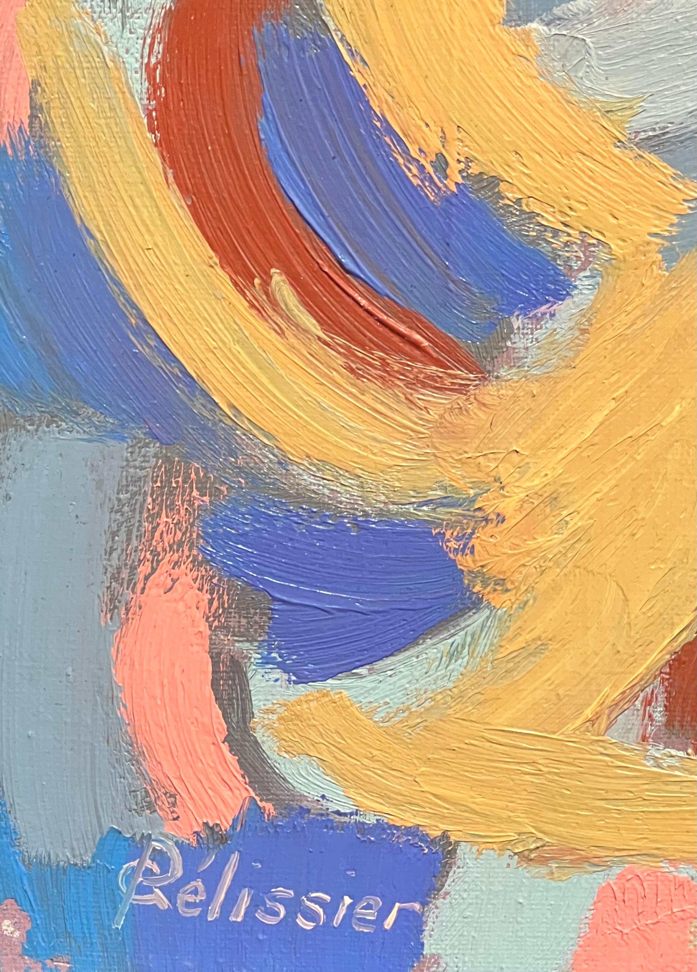 Dipinto a olio su tela del 20° secolo, espressionista astratto, 1970 ca. in vendita 4