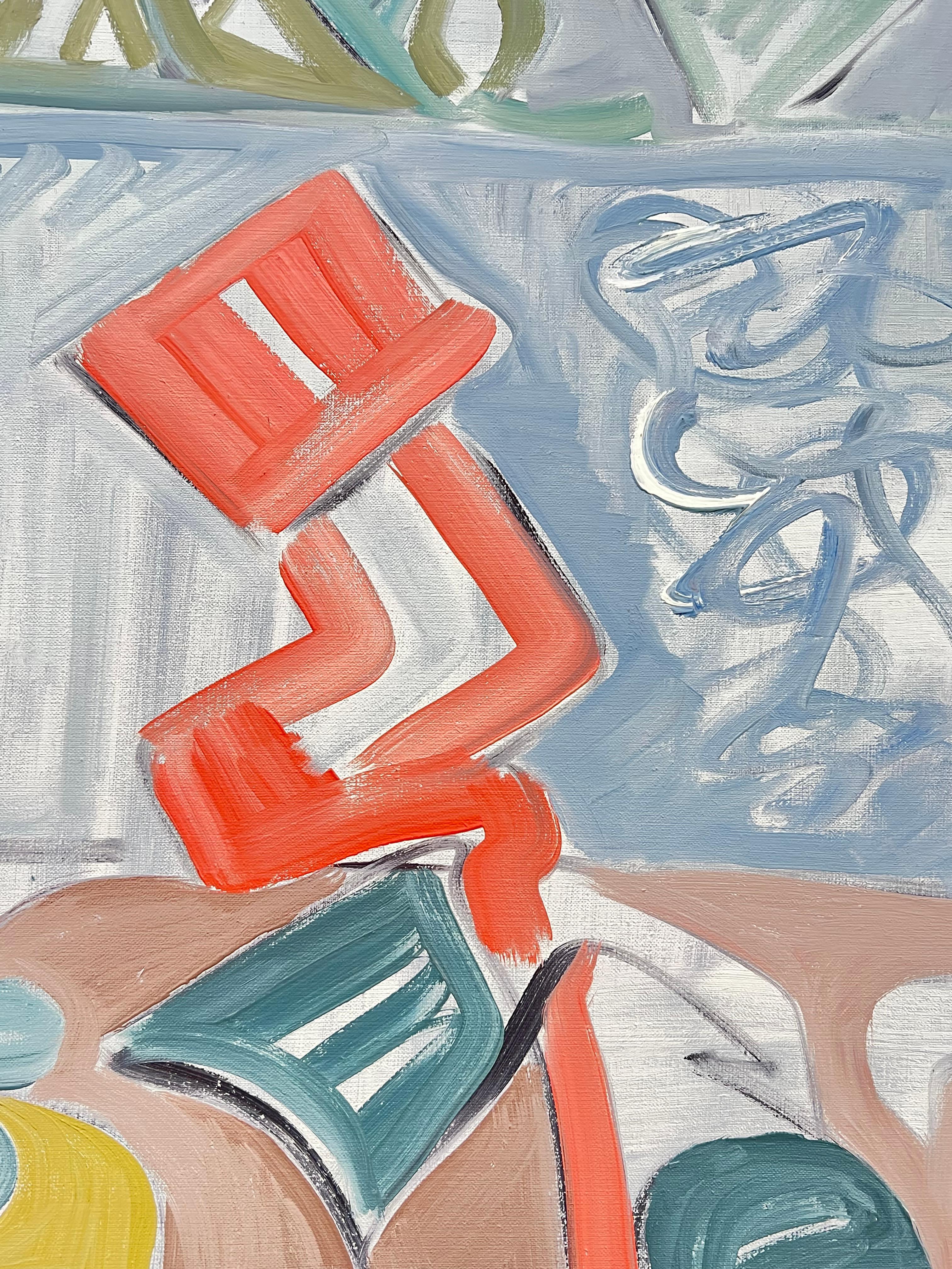 Abstract Expressionist Composition
by Gilbert Pelissier (French born 1924)
signed oil painting on canvas, unframed
inscribed verso
canvas size: 39.5 x 24 inches
condition: overall very good, a few minor surface scuffs from being stored in the