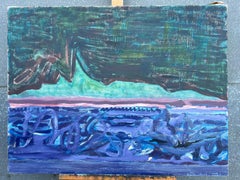 Abstrakte französische Meereslandschaft in Bewegung des 20. Jahrhunderts in Dusk Moody Horizon, Französisch