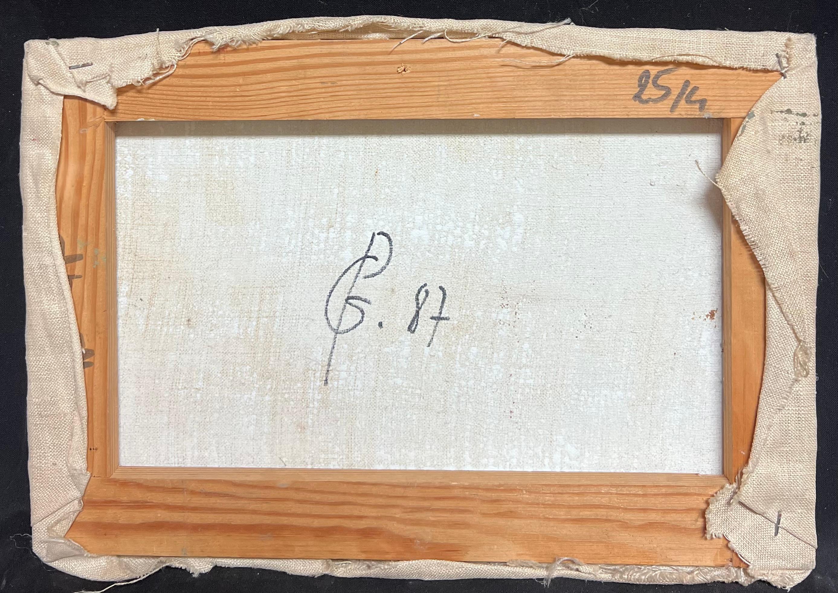 Pittura ad olio firmata da un espressionista di vibrante astrazione francese del XX secolo in vendita 2
