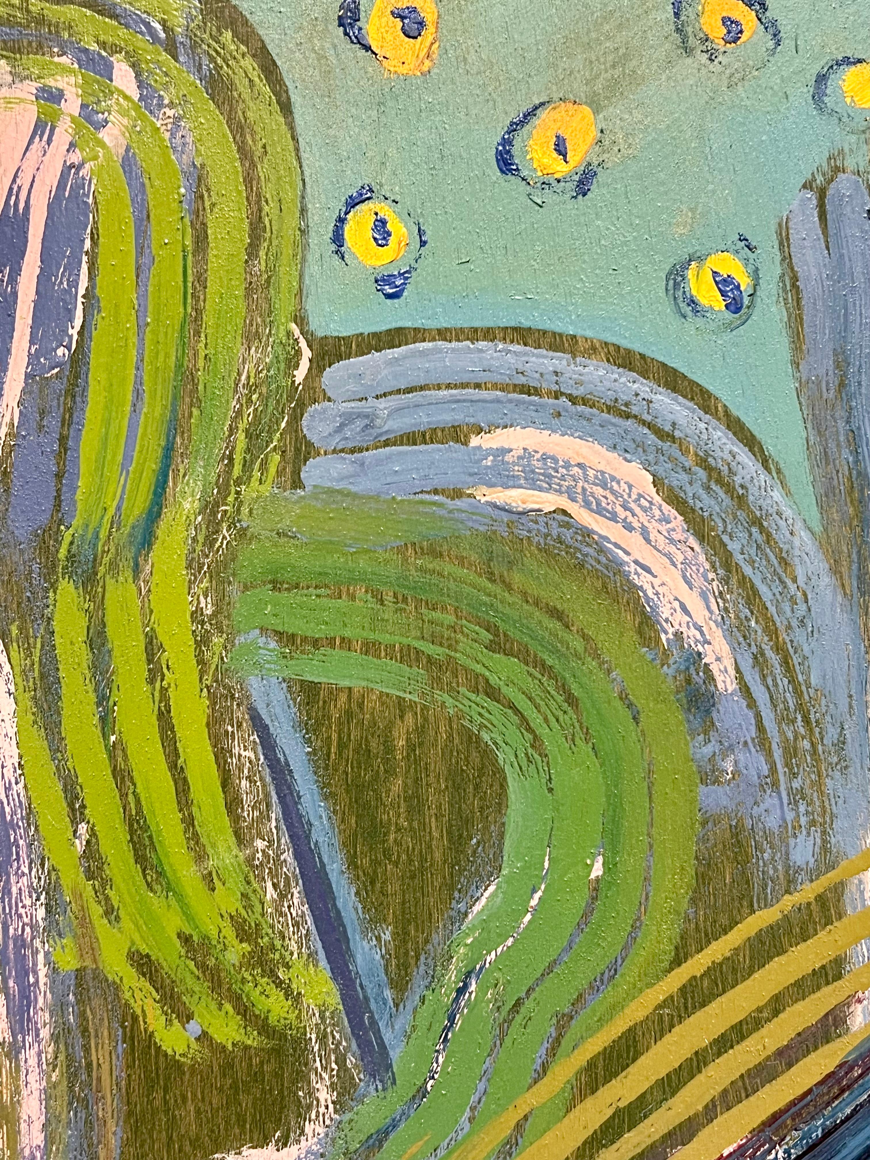 Peinture abstraite française du 20e siècle aux couleurs vives - Expressionnisme abstrait Painting par Gilbert Pelissier