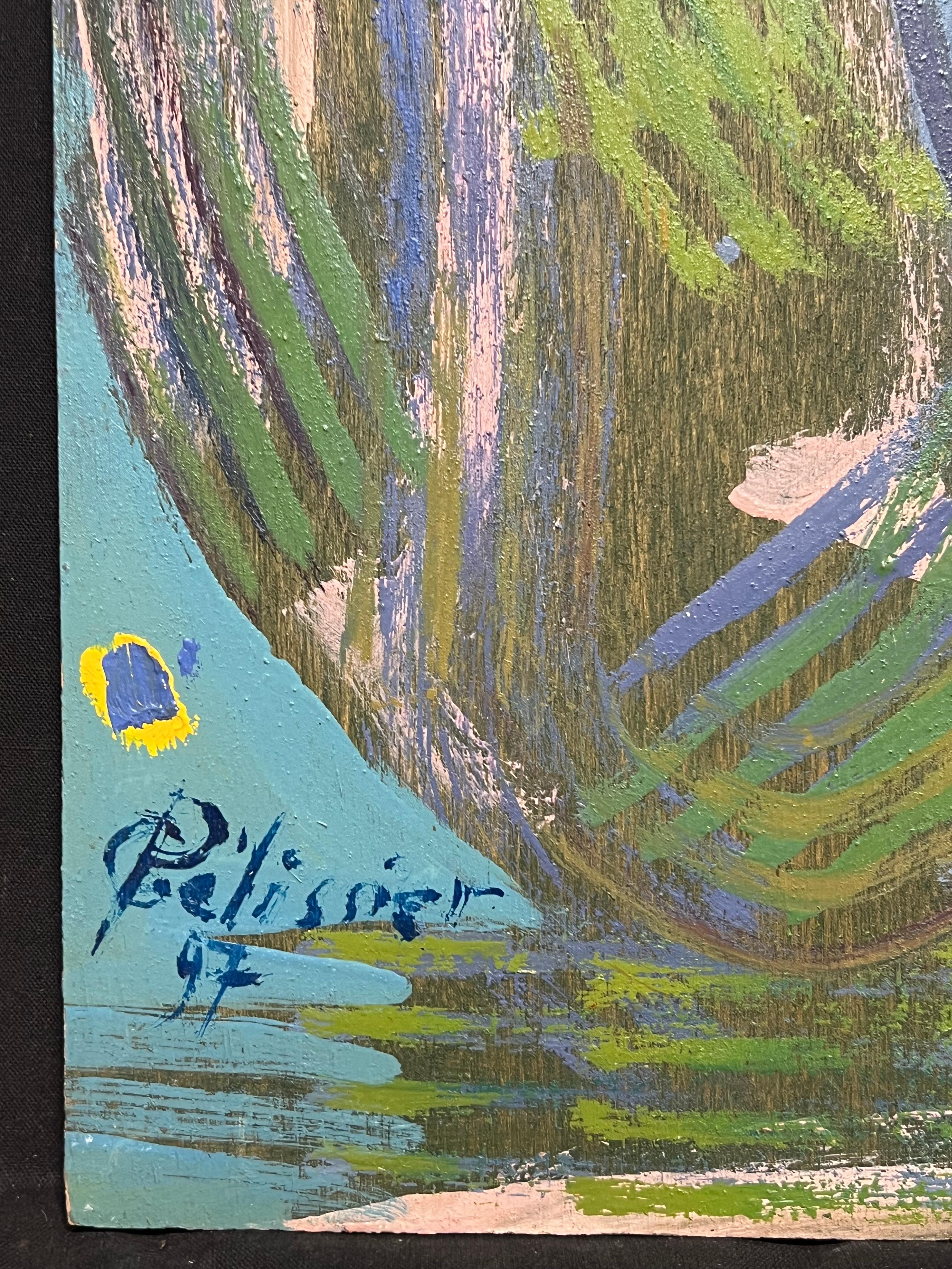 Peinture abstraite française du 20e siècle aux couleurs vives 1