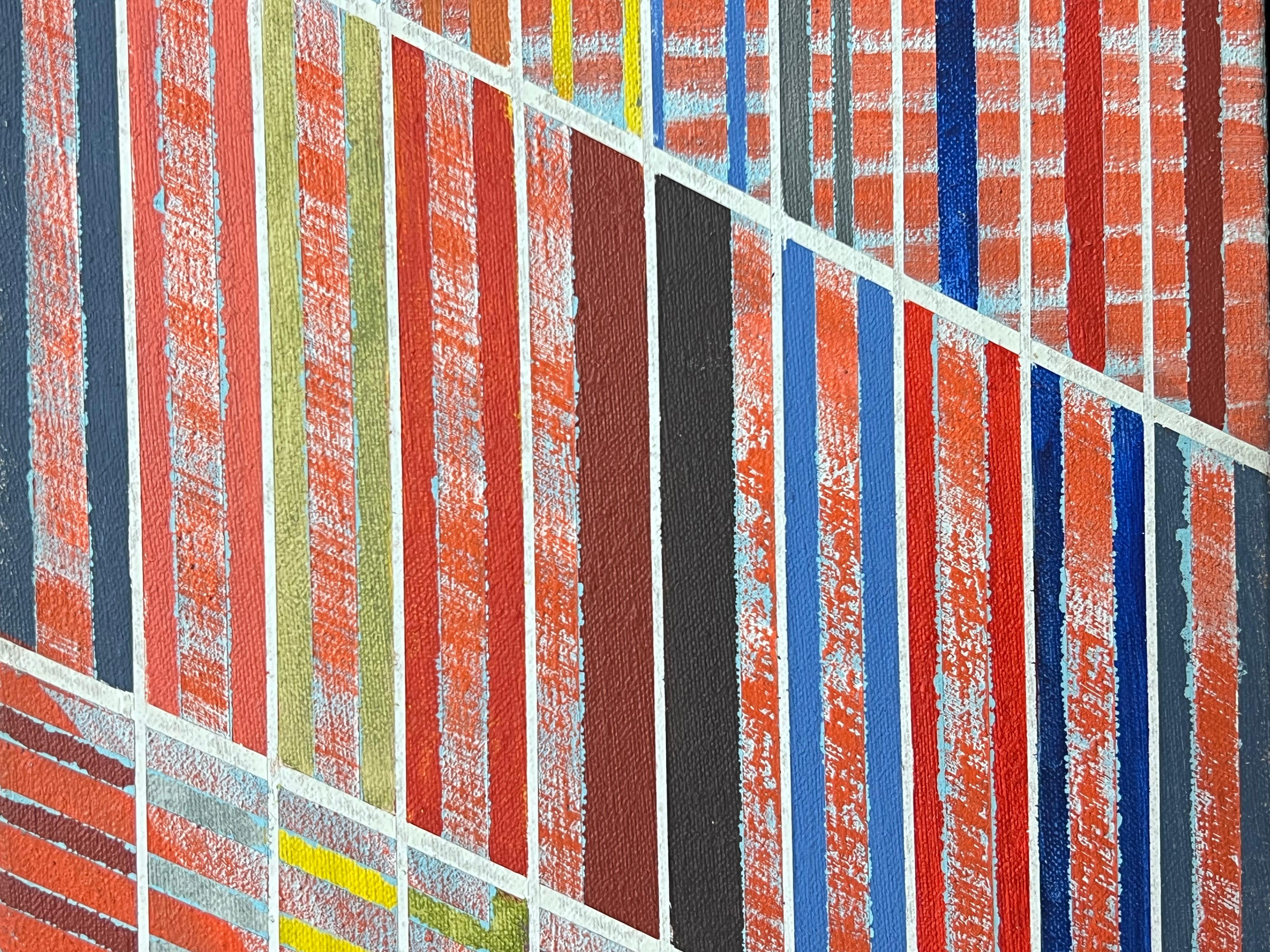 Composizione espressionista astratta 
di Gilbert Pelissier (francese, nato nel 1924)
dipinto a olio su tela, senza cornice
dimensioni della tela: 8 x 16 pollici
condizioni: complessivamente molto buone, alcuni lievi graffi superficiali dovuti al
