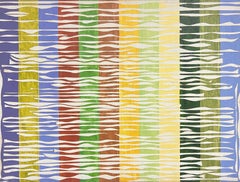 Französisch 20. Jahrhundert Lebendige geometrische abstrakte strukturierte Wechselspiel der Farben