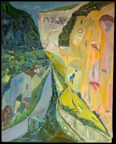 Gorges du Verdon Huge Abstract Bold Colours French Mid 20th Century Painting