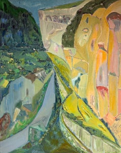 Gorges du Verdon Huge Abstract Bold Colours French Mid 20th Century Painting