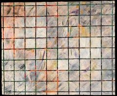Large Geometric Abstract with Bold Colours French 20th Century Painting