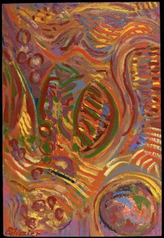 Lebendiger Abstrakt mit kräftigen Farben Französische Malerei der Moderne des 20.
