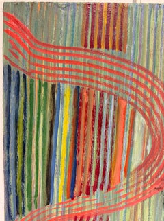 Vibrant Abstract with Bold Colours French 20th Century Modernist Painting