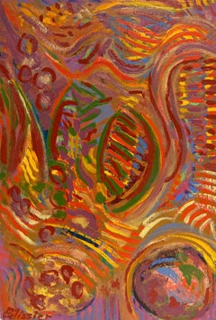 Lebendiger Abstrakt mit kräftigen Farben Französische Malerei der Moderne des 20.