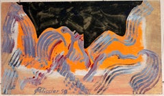 Vibrant Abstract with Bold Colours French 20th Century Painting