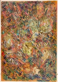 Vibrant Abstract with Bold Colours French 20th Century Painting
