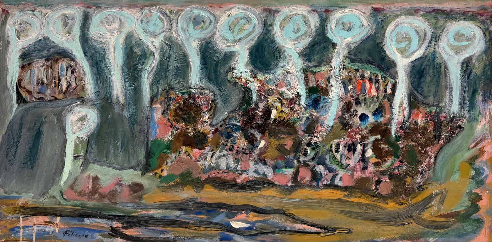 Vibrant Abstract with Bold Colours French 20th Century Painting